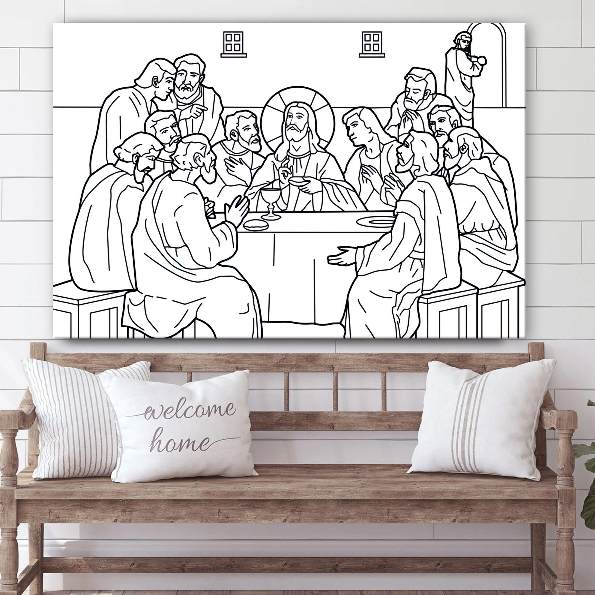 Jesus The Last Supper Canvas Wall Art – Christian Wall Posters