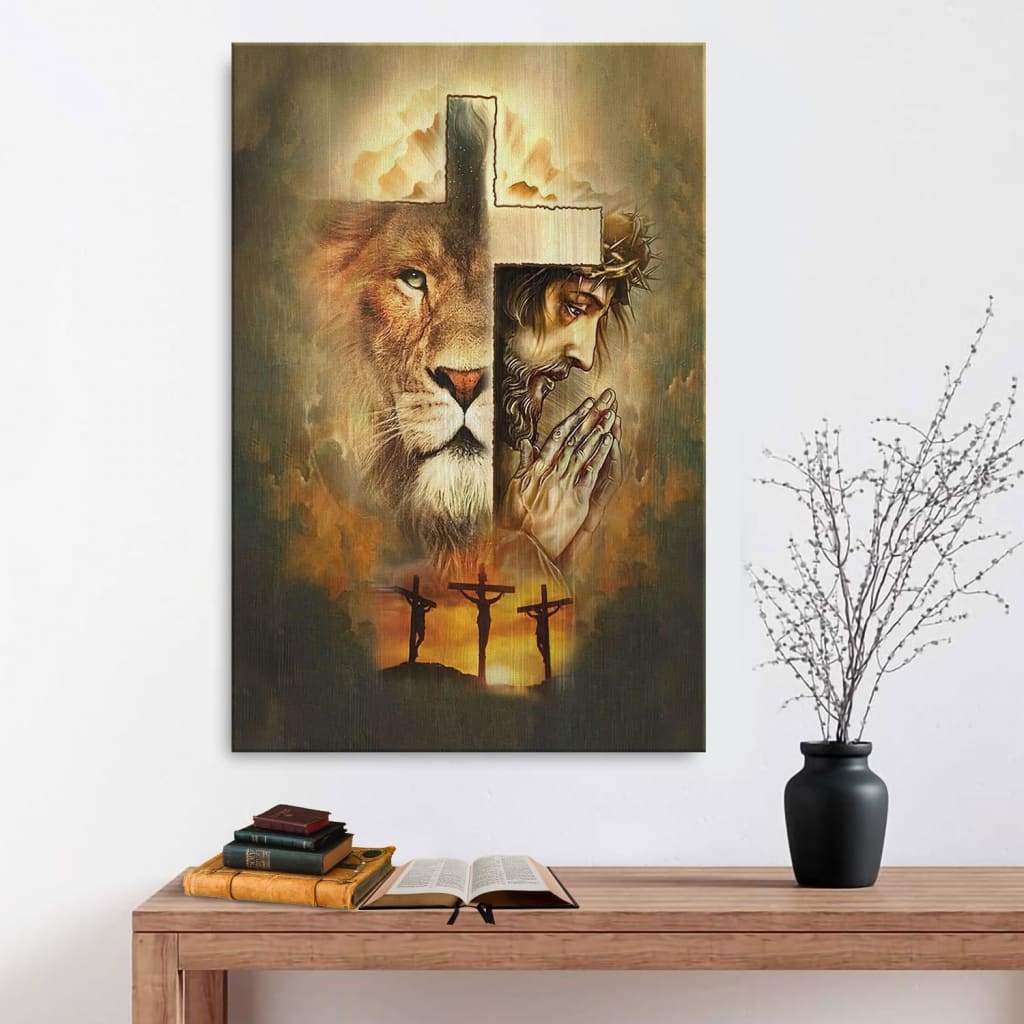 Jesus The Lion Of Judah Canvas Wall Art – Christian Wall Posters – Religious Wall Decor