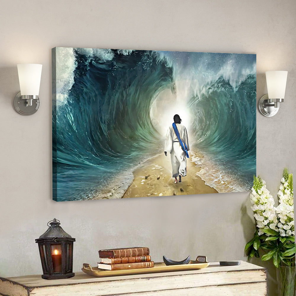 Jesus Walking Through The Water – Jesus Pictures – Christian Wall Art Prints – Best Prints For Home – Gift For Christian