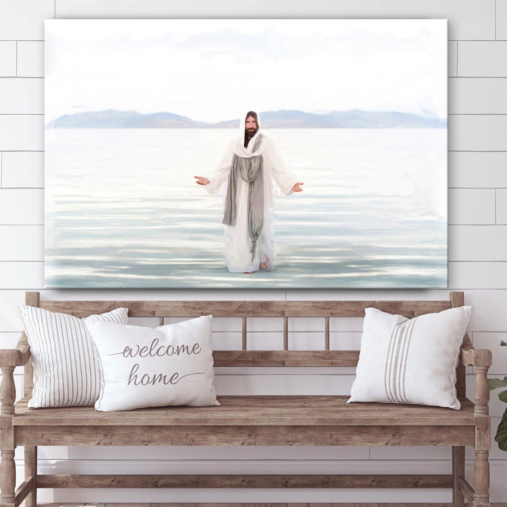 Jesus Walks On Water Canvas Art – Jesus Christ Pictures – Jesus Wall Art – Christian Wall Decor