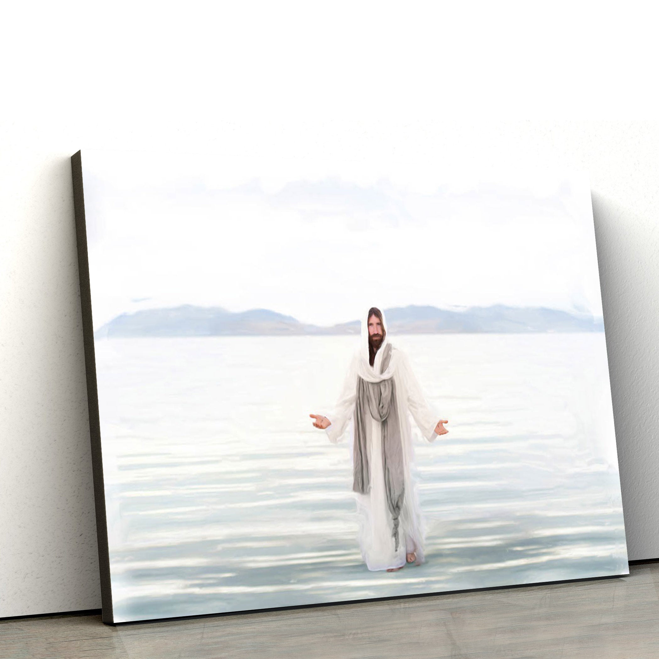 Jesus Walks On Water Canvas Art – Jesus Christ Pictures – Jesus Wall Art – Christian Wall Decor