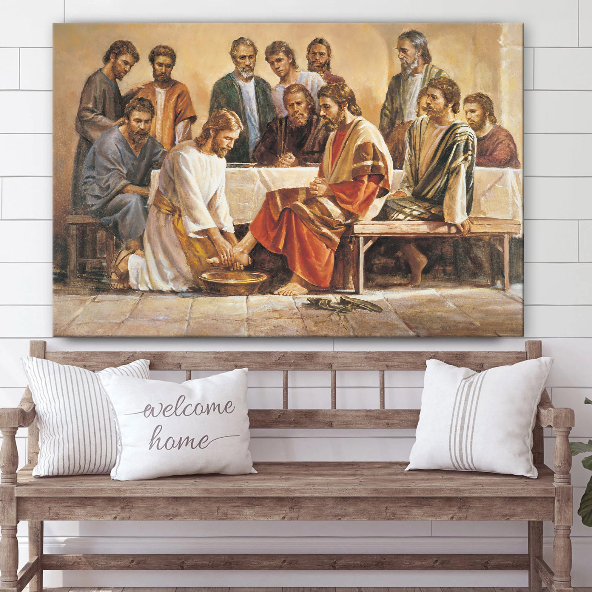 Jesus Washing the Feet of the Apostles Canvas – Christian Wall Art