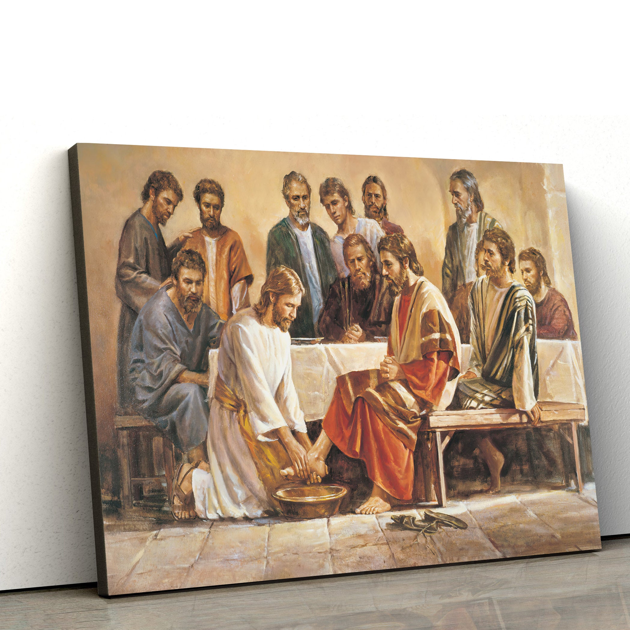 Jesus Washing the Feet of the Apostles Canvas – Christian Wall Art