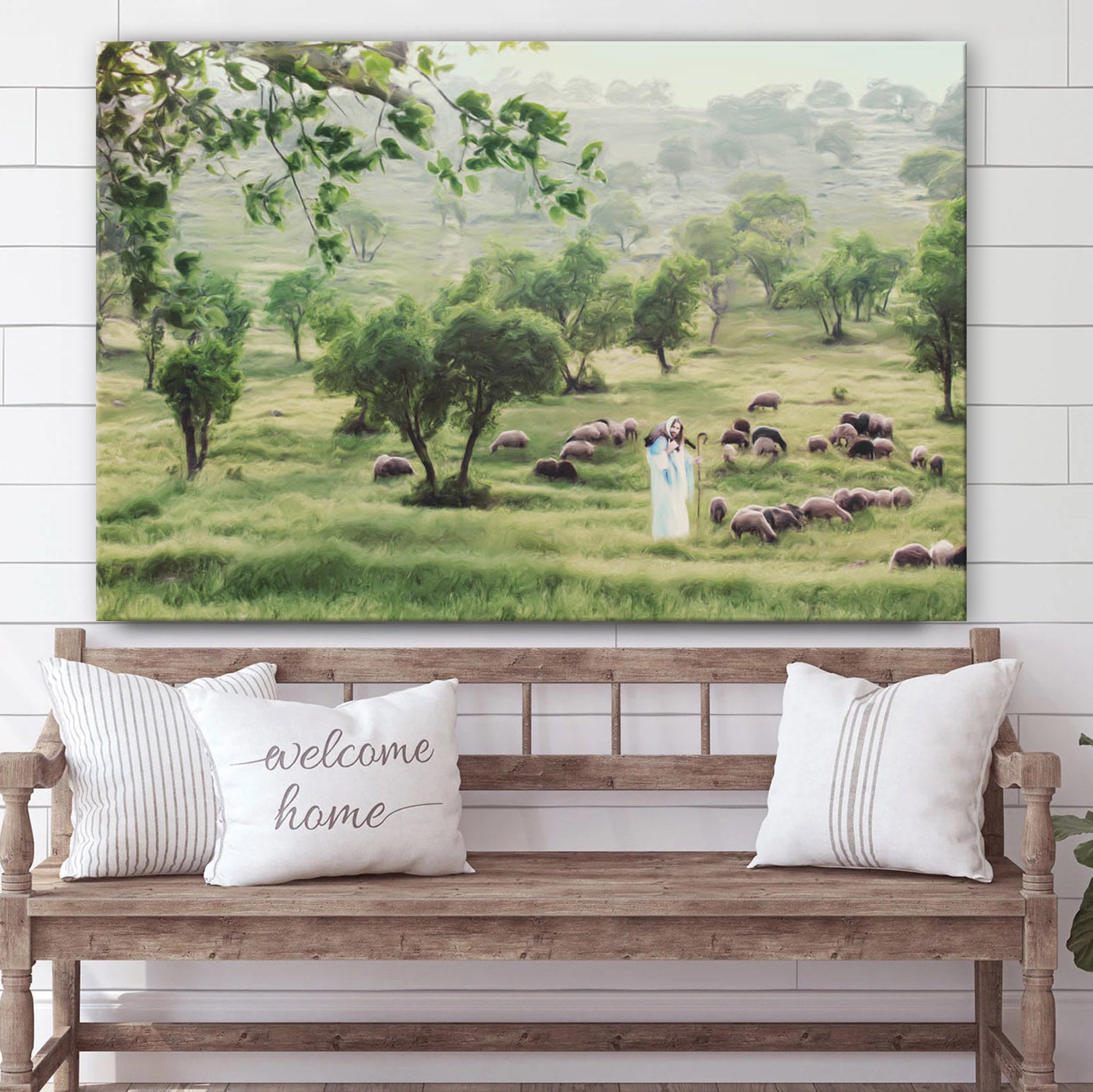 Jesus With The Sheep Canvas Art – Jesus Christ Pictures – Jesus Wall Art – Christian Wall Decor