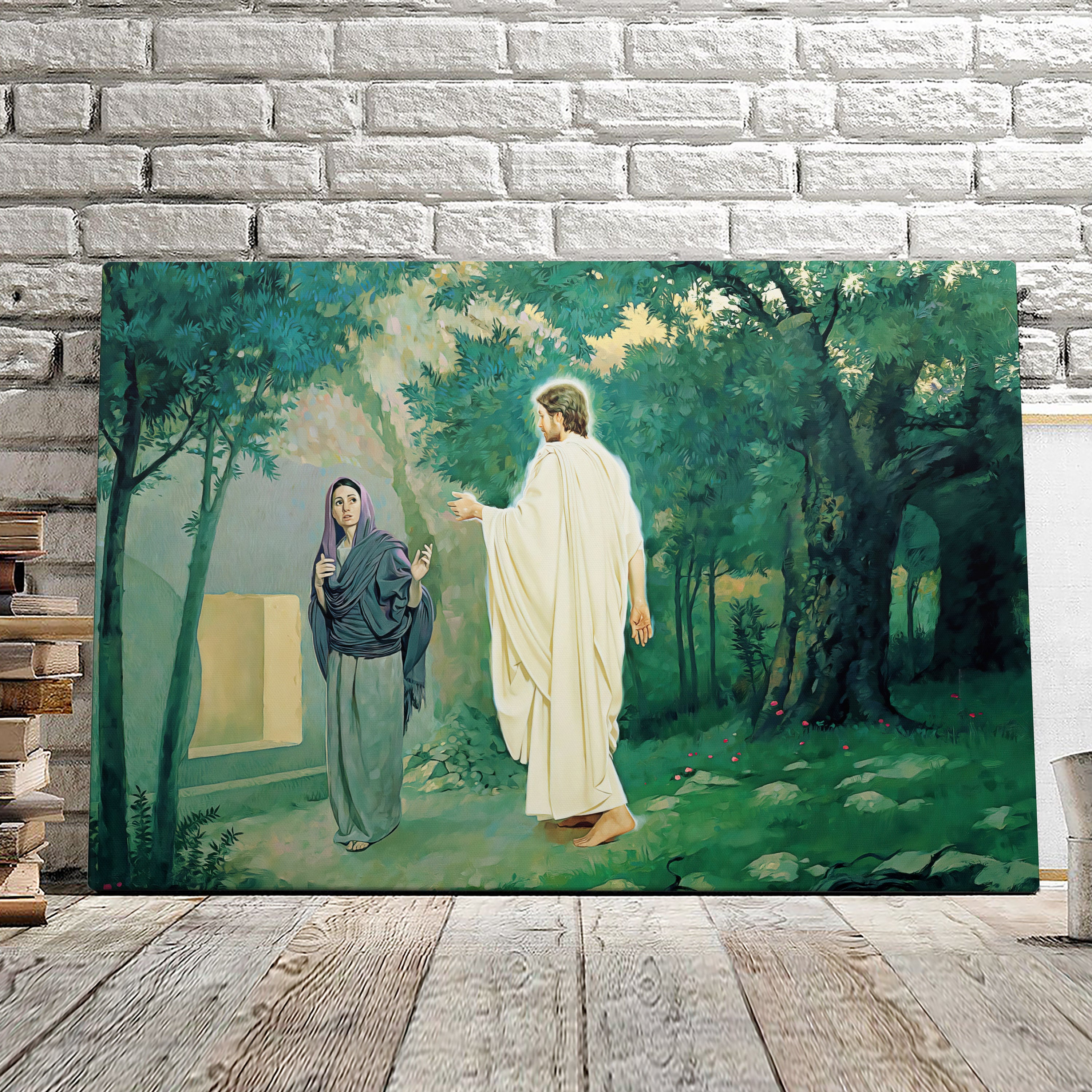 Luke 1:26-28 NTE – The Annunciation Of The Birth of Jesus – Jesus Watching Birds – Jesus Canvas – Jesus Poster – Christian Canvas Prints