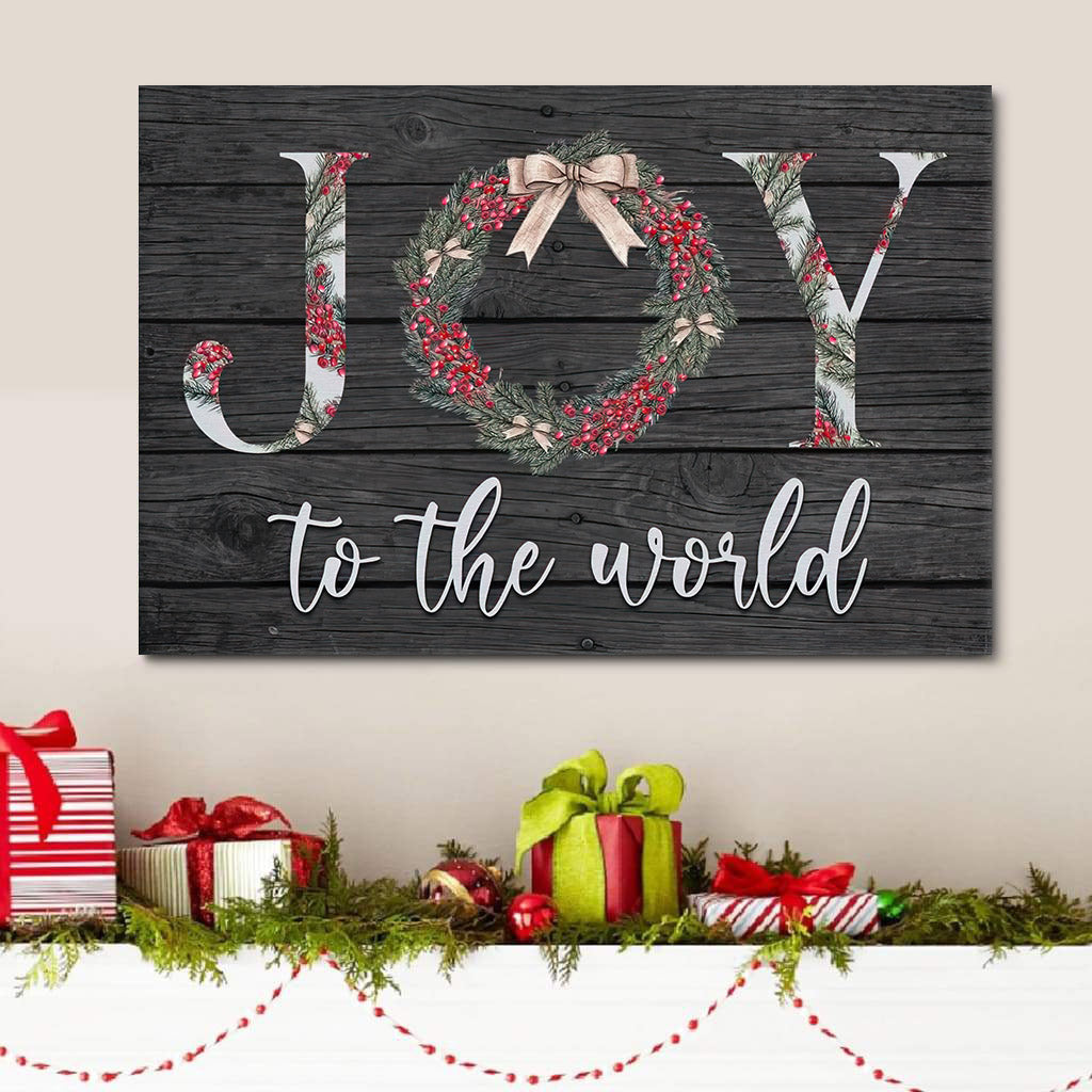 Joy To The World Christmas Wall Art Canvas Print Christian Gifts – Religious Wall Art Canvas