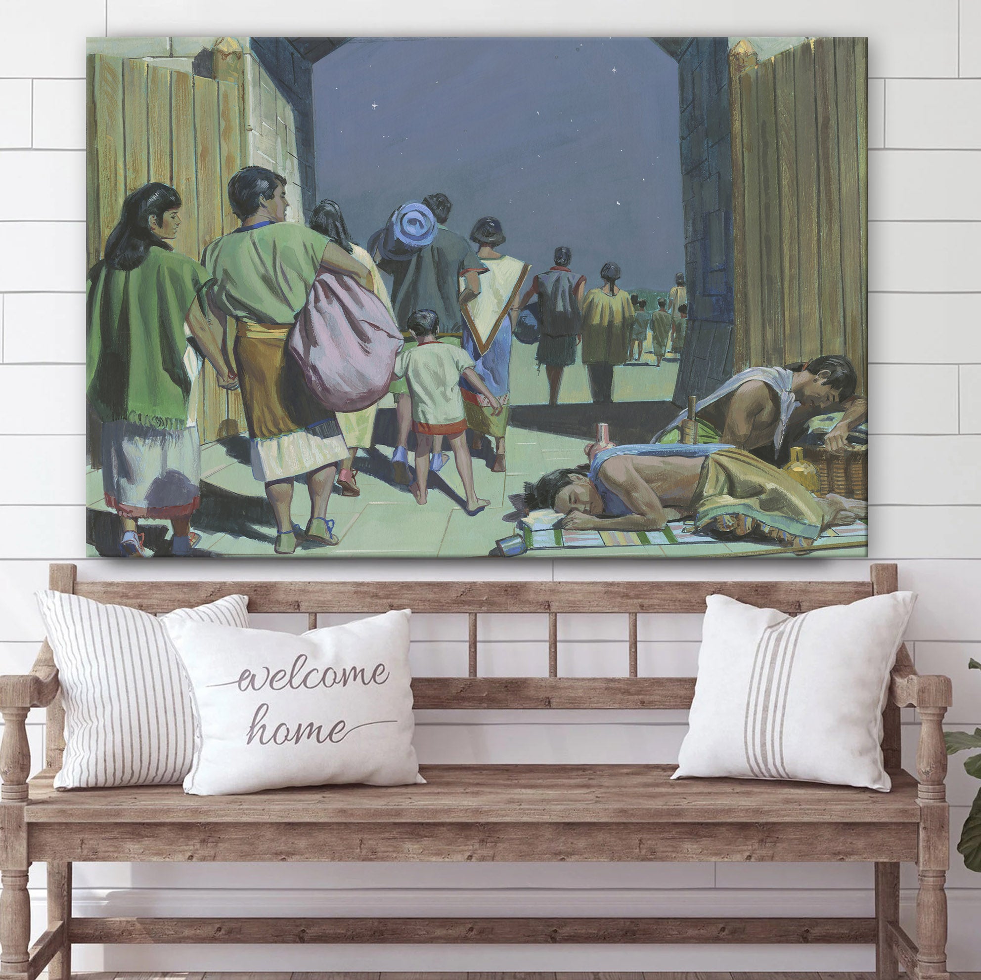 King Limhi’s People Escape Canvas Pictures – Christian Paintings For Home – Religious Canvas Wall Decor