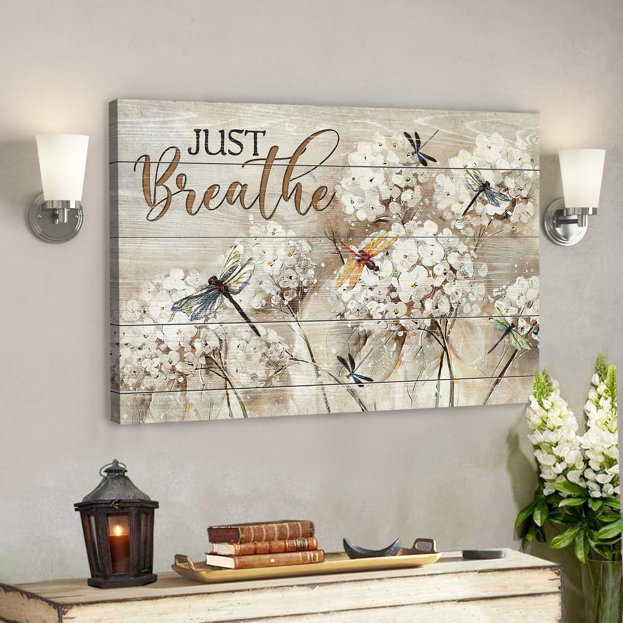 Landscape God Canvas Prints – Jesus Canvas Wall Art – Just breathe and have faith Canvas