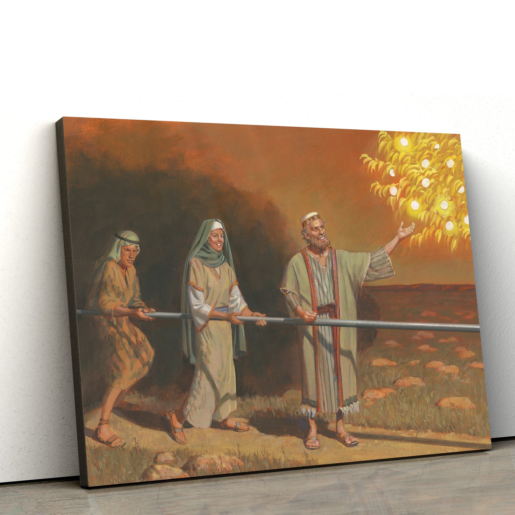 Lehi Reaching For The Fruit Canvas Pictures – Christian Paintings For Home – Religious Canvas Wall Decor