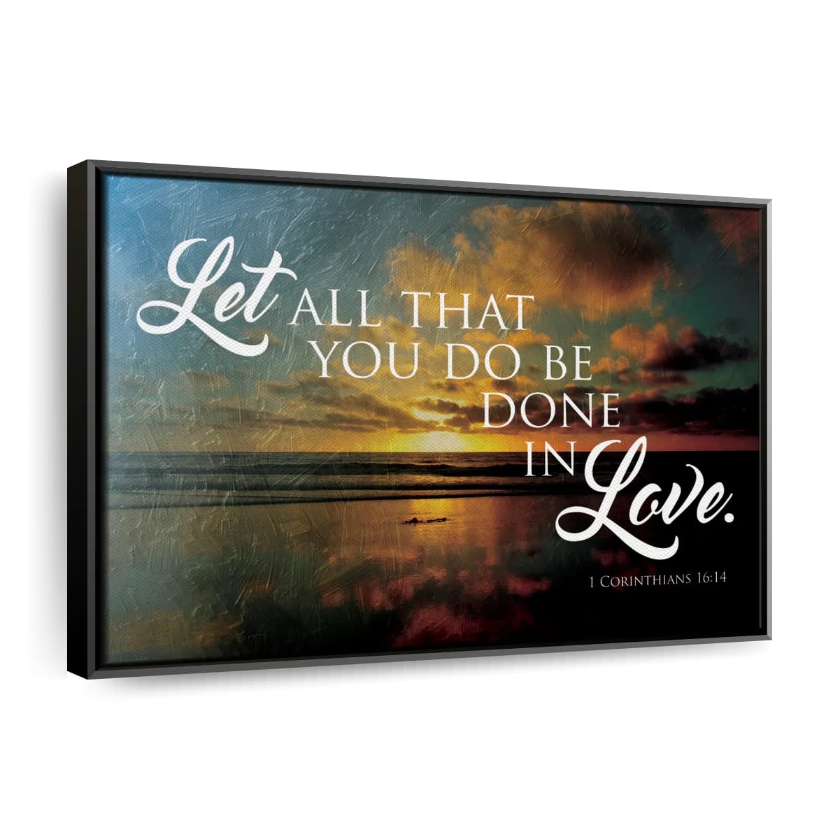 Let Love Canvas Wall Art – Christian Canvas Wall Art – Religious Wall Art Canvas