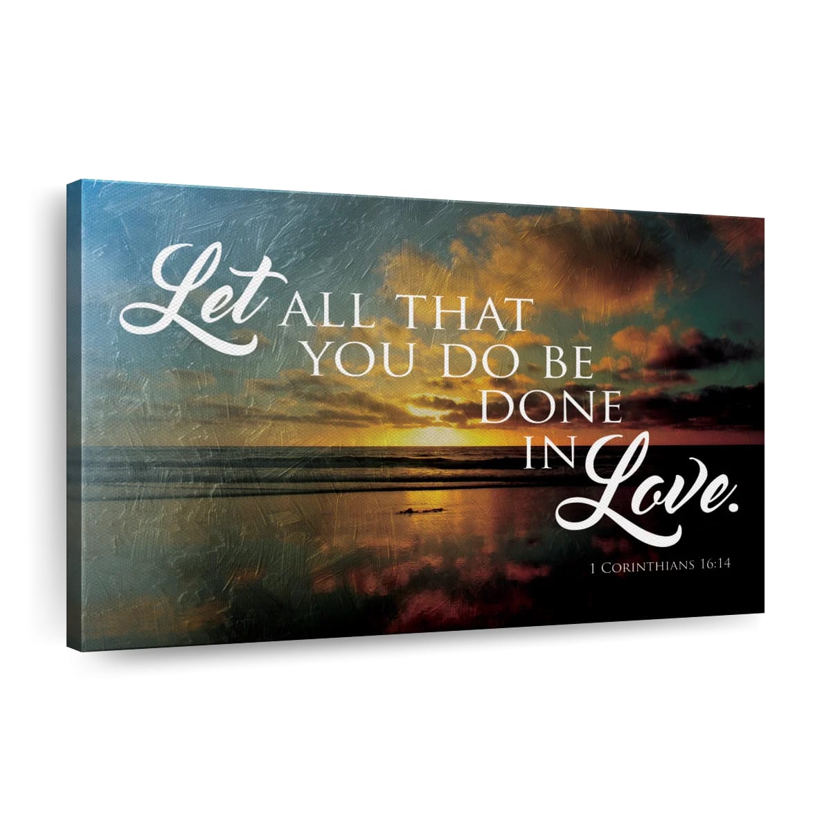 Let Love Canvas Wall Art – Christian Canvas Wall Art – Religious Wall Art Canvas