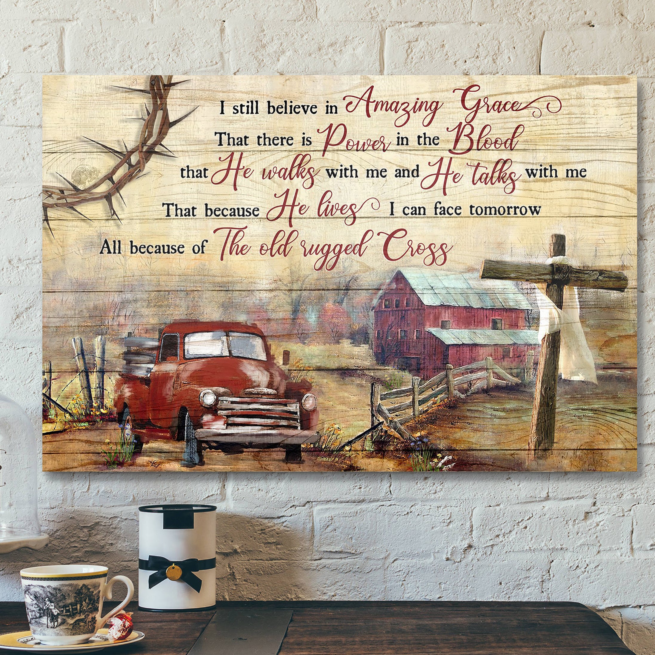 Life On Farm – I Still Believe In Amazing Grace – Bible Verse Canvas – Scripture Canvas Wall Art