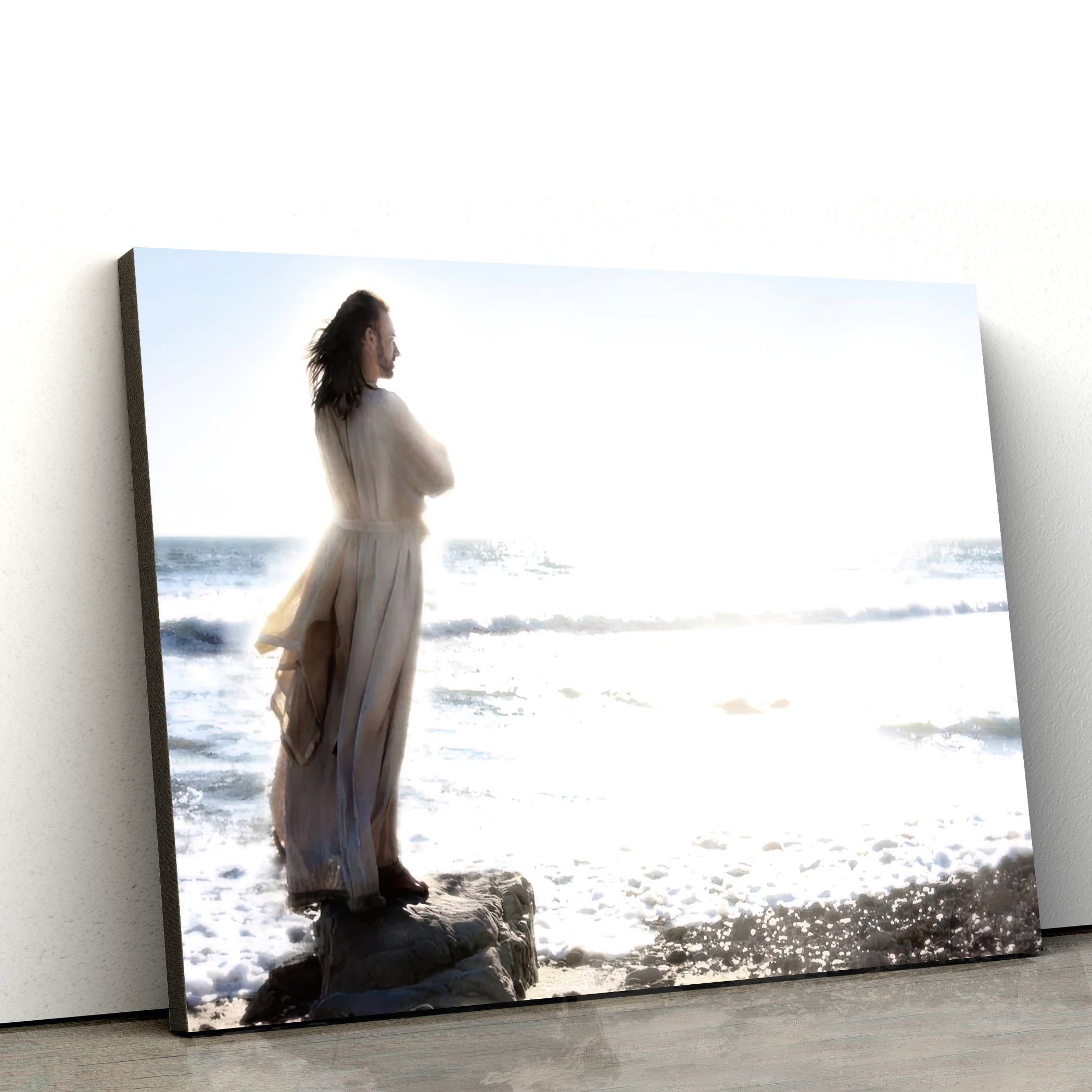 Lighthouse Jesus Christ Canvas Wall Art – Christian Posters