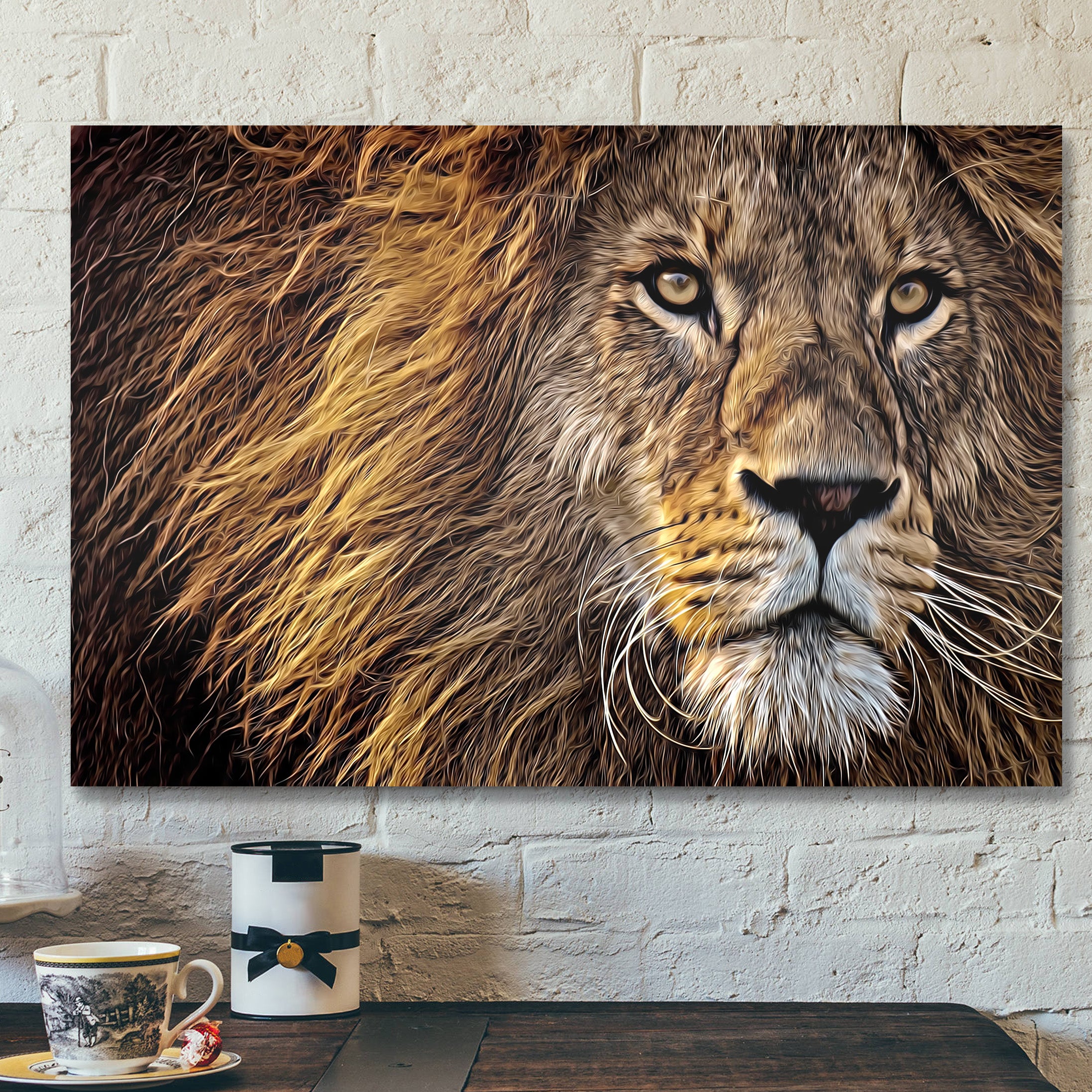 Lion Canvas – Bible Verse Canvas – Scripture Canvas Wall Art