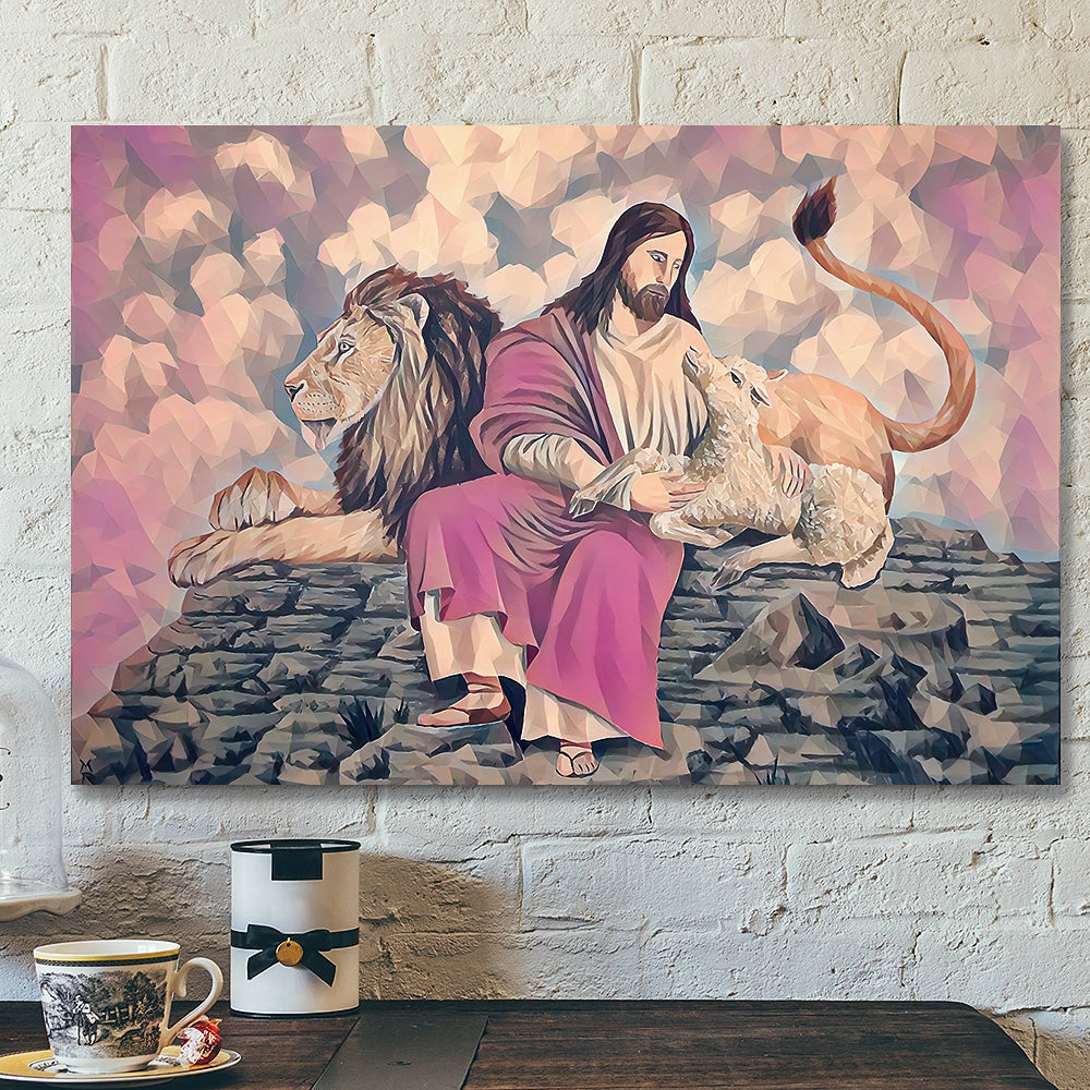 Lion – Jesus Canvas 65 – Christian Gift – Jesus Canvas Painting – Jesus Poster – Jesus Canvas Art – Wall Art – Scripture Canvas