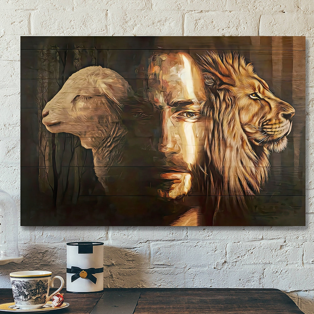 Lion – Jesus Canvas 76 – Christian Gift – Jesus Canvas Painting – Jesus Poster – Jesus Canvas Art – Wall Art – Scripture Canvas