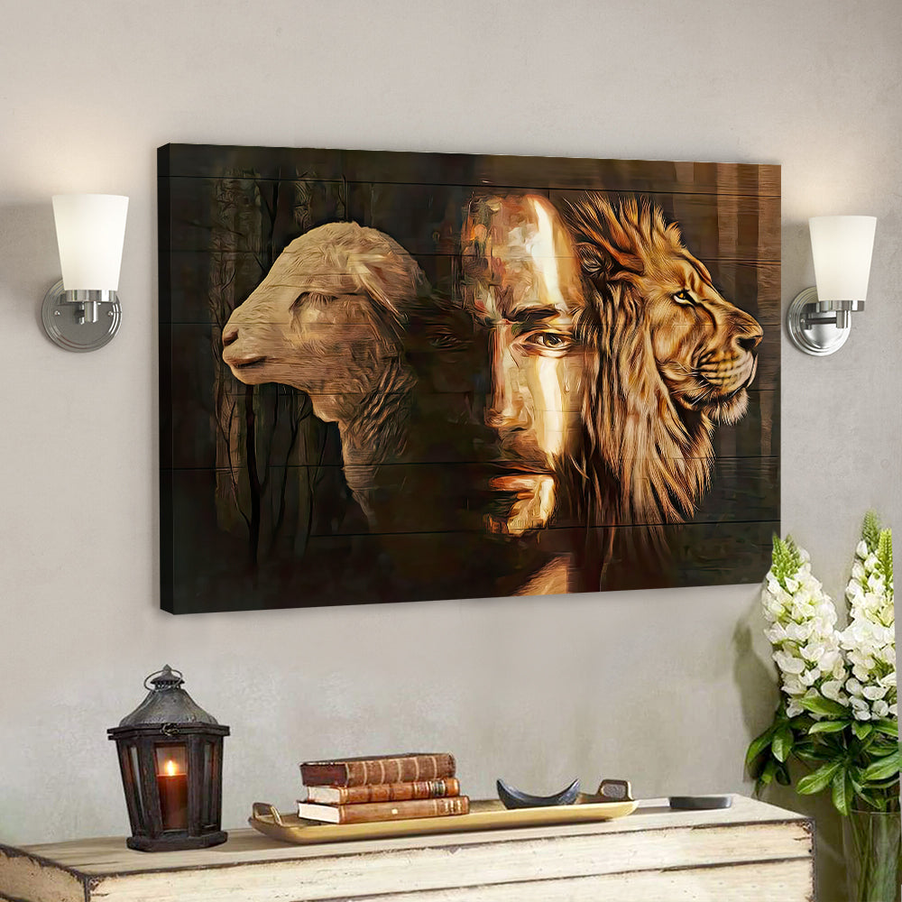 Lion – Jesus Canvas 76 – Christian Gift – Jesus Canvas Painting – Jesus Poster – Jesus Canvas Art – Wall Art – Scripture Canvas