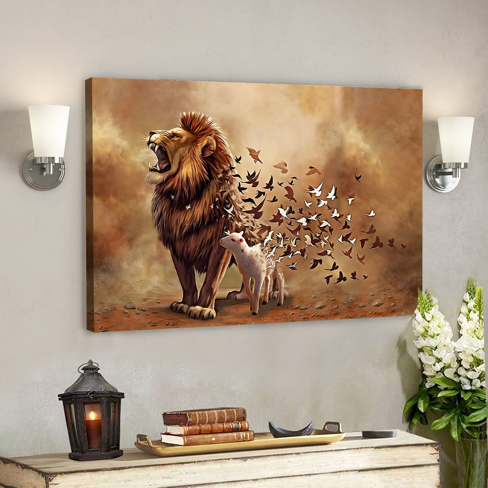 Lion – Jesus Canvas 77 – Christian Gift – Jesus Canvas Painting – Jesus Poster – Bible Verse Canvas Wall Art – Scripture Canvas