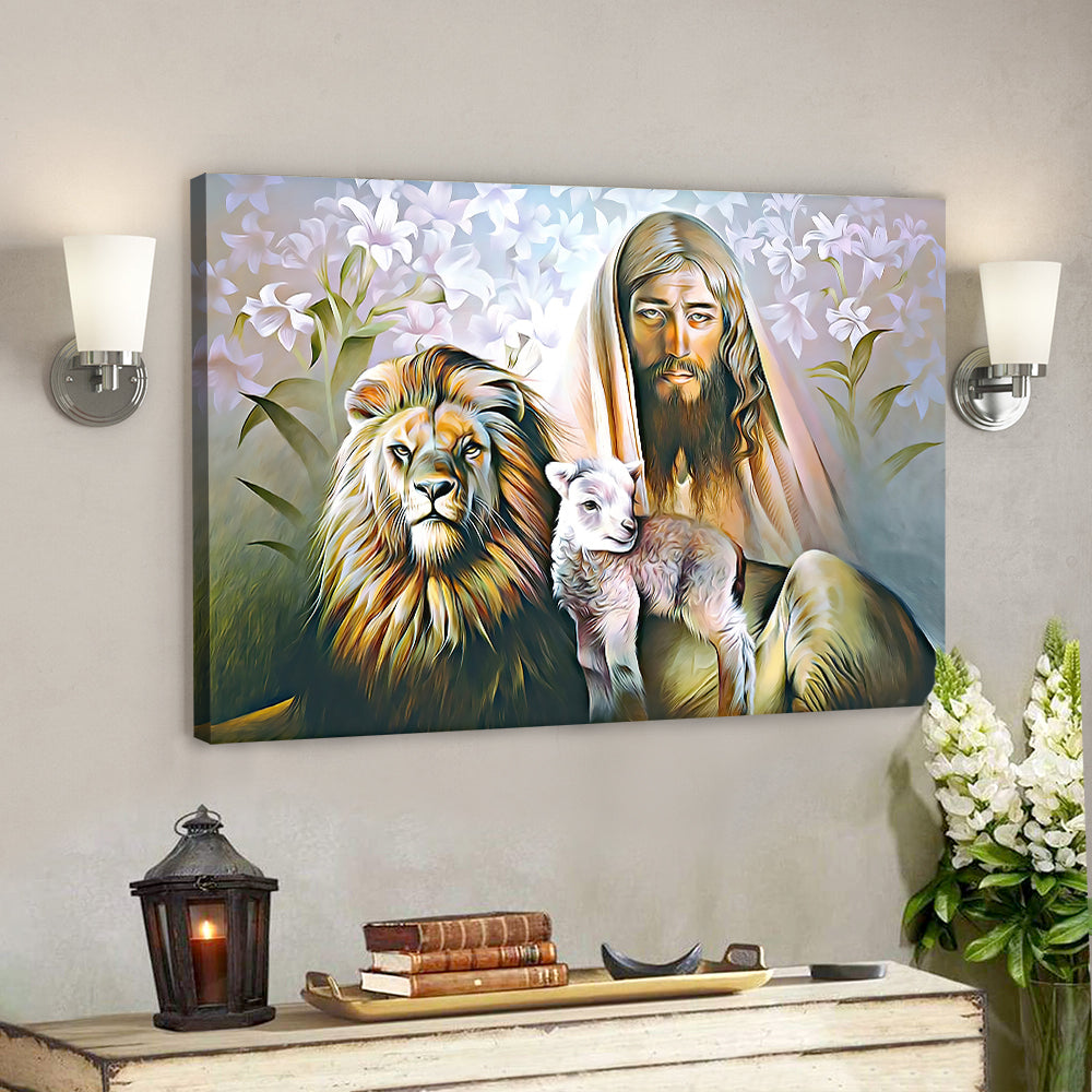 Lion – Jesus Christ Poster 18 – Jesus Poster – Jesus Canvas Wall Art – Bible Verse Canvas Wall Art – Scripture Canvas