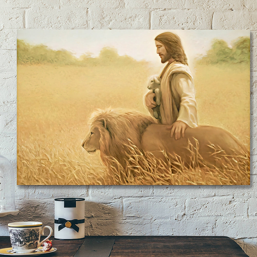 Lion – Jesus Christ Poster 9 – Jesus Poster – Jesus Canvas Wall Art – Bible Verse Canvas Wall Art – Scripture Canvas