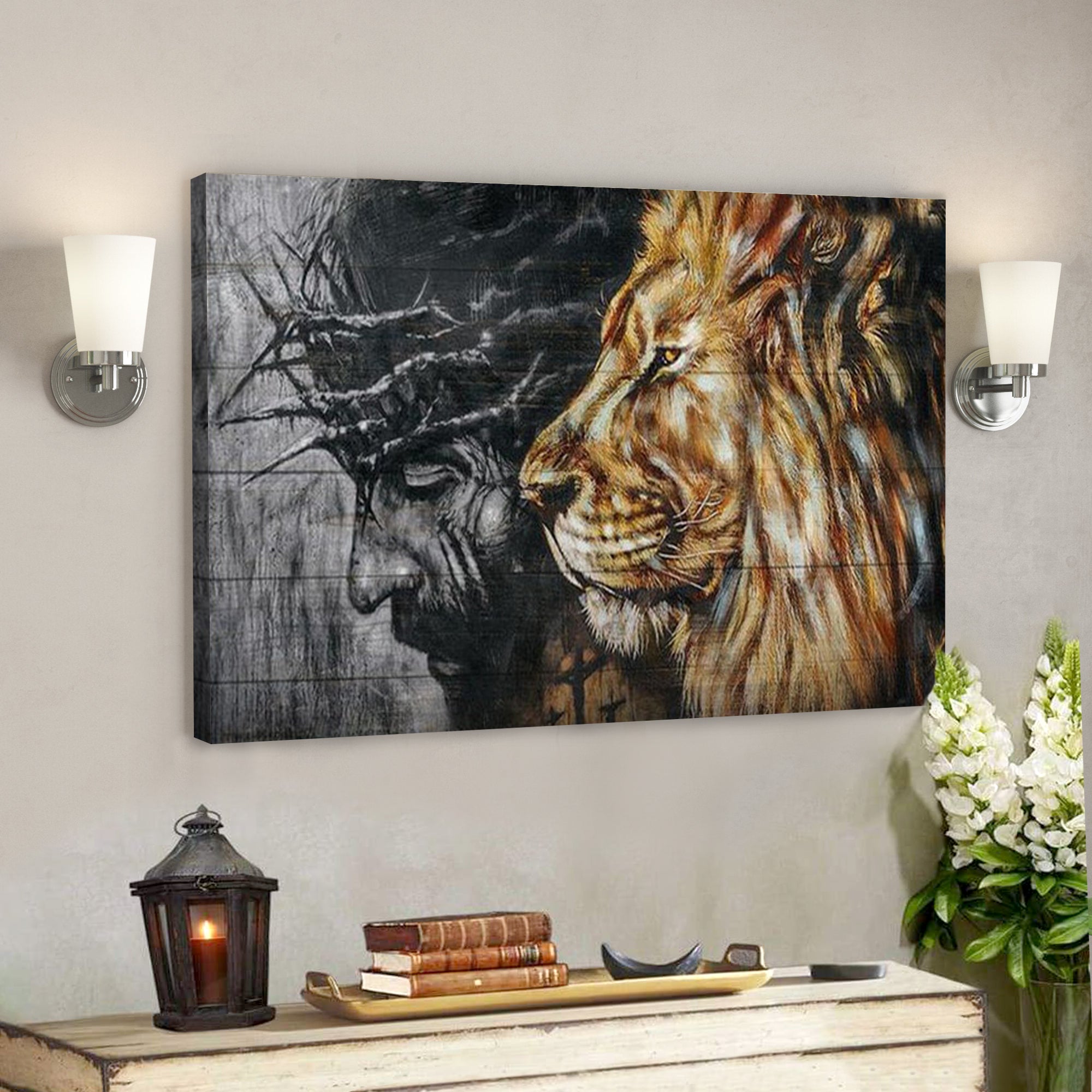 Lion of Judah Canvas – Bible Verse Canvas – Scripture Canvas Wall Art