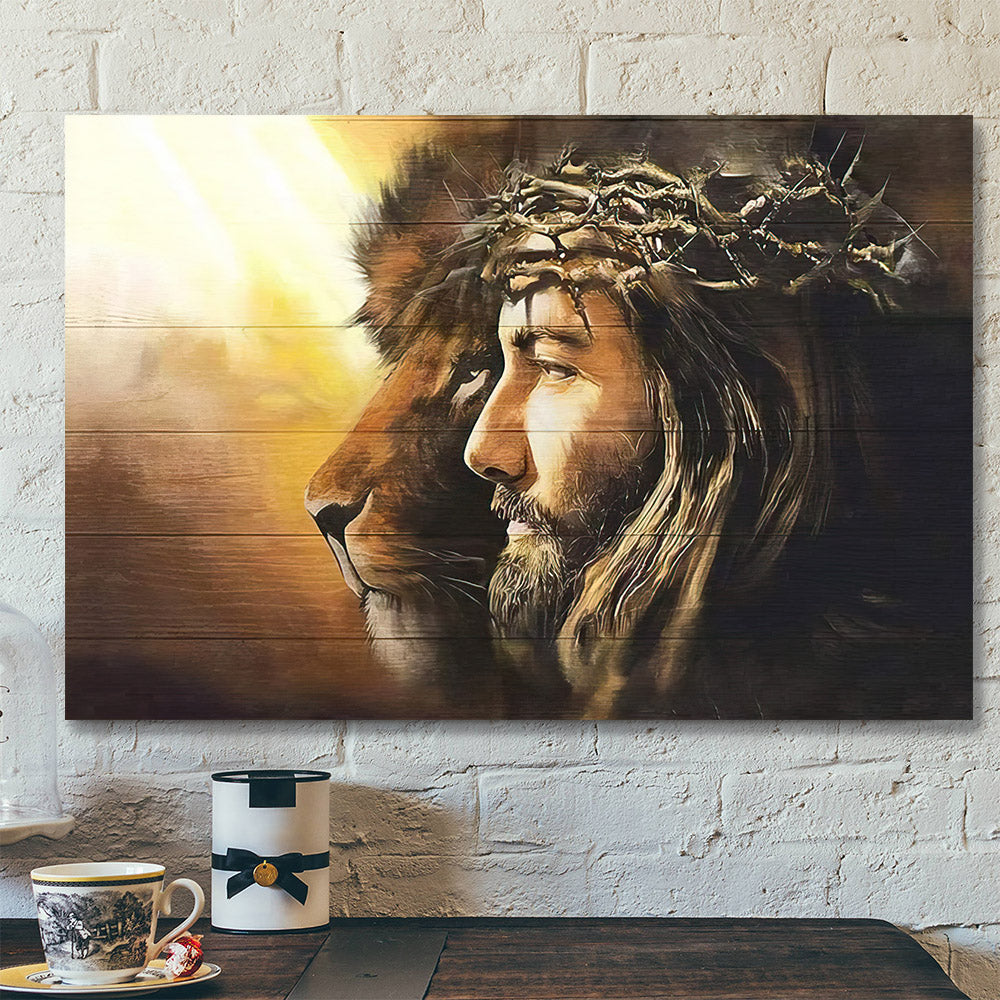 Lion Of Judah – Jesus Canvas Poster – Jesus Wall Art – Christ Pictures – Christian Canvas Prints – Faith Canvas – Gift For Christian