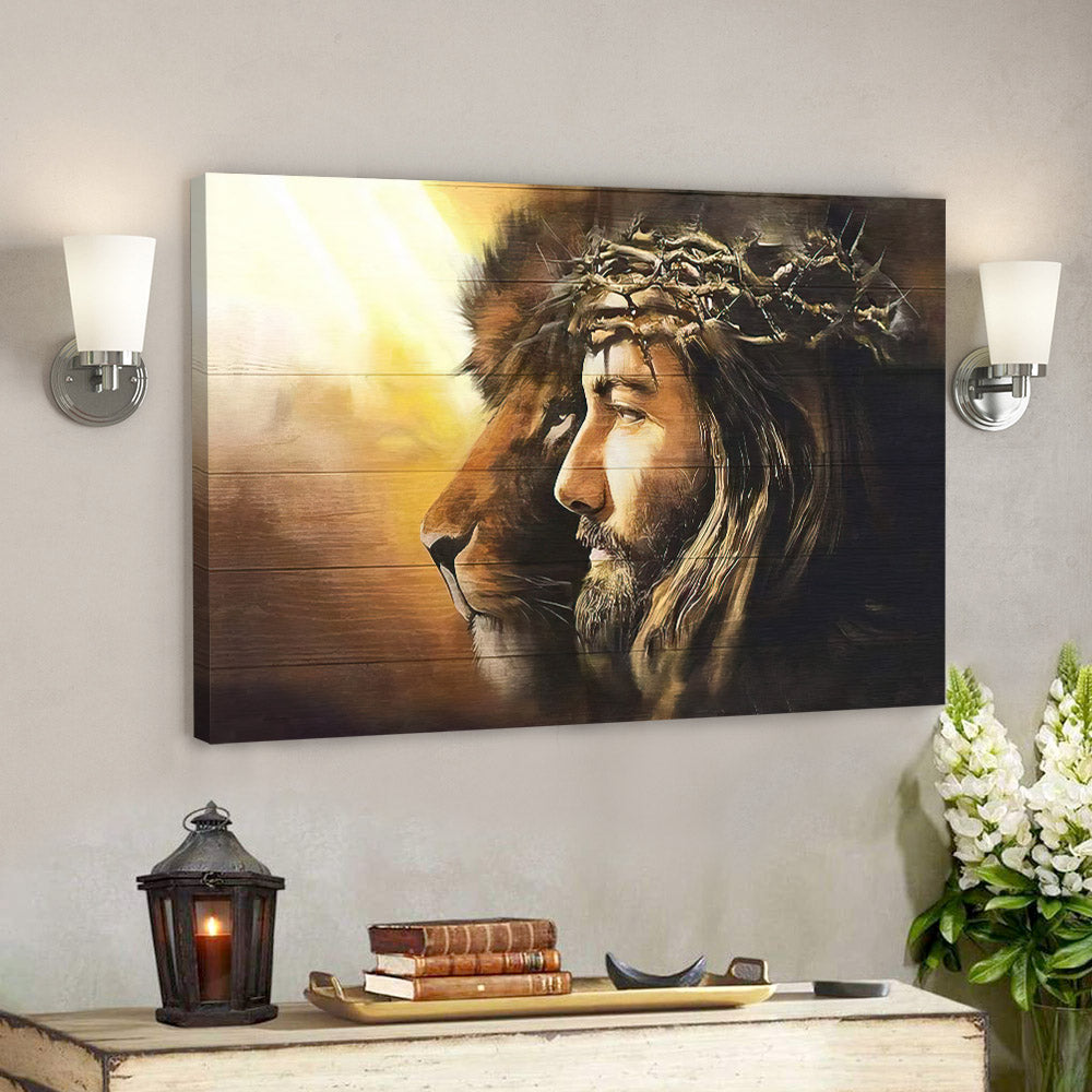 Lion Of Judah – Jesus Canvas Poster – Jesus Wall Art – Christ Pictures – Christian Canvas Prints – Faith Canvas – Gift For Christian