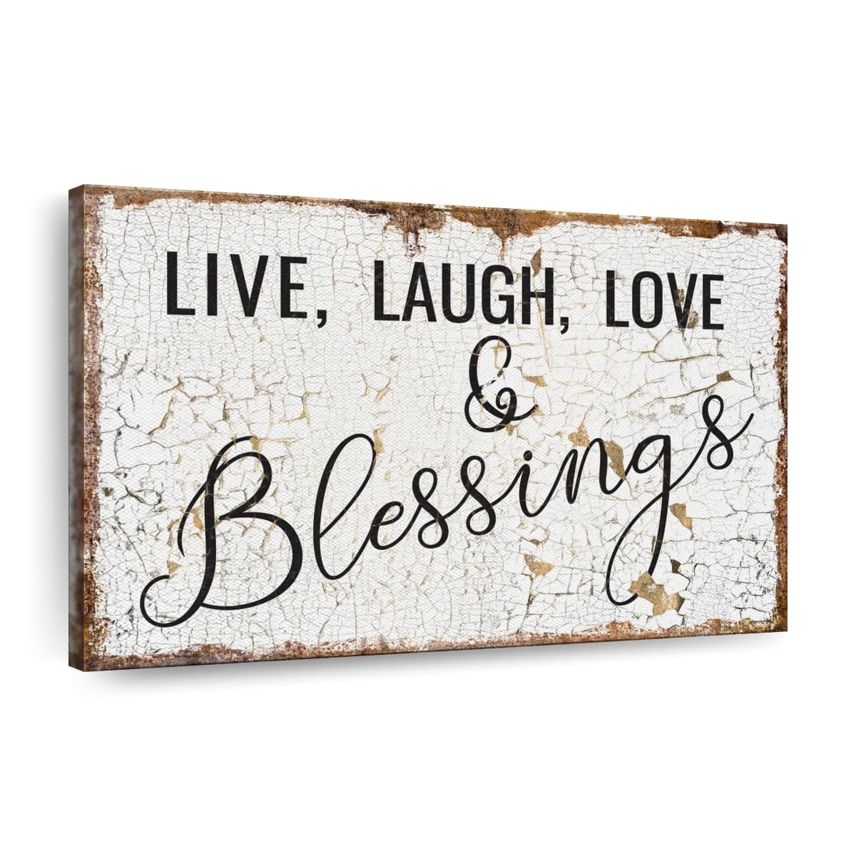 Live Laugh Love And Blessings Canvas Wall Art – Christian Canvas Wall Art – Religious Wall Art Canvas