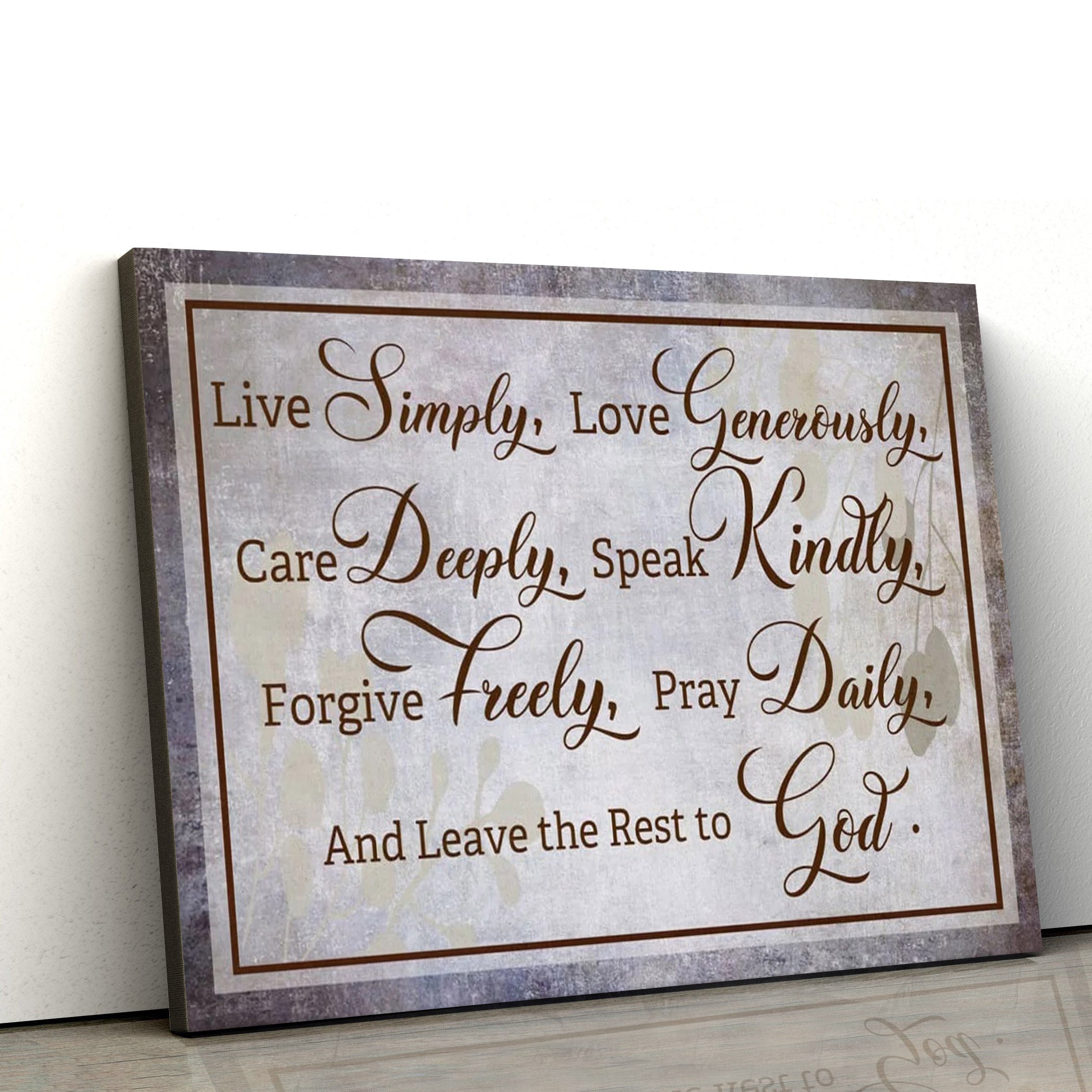 Live Simply Love Generously Canvas Wall Art Christian Decor – Religious Wall Art Canvas