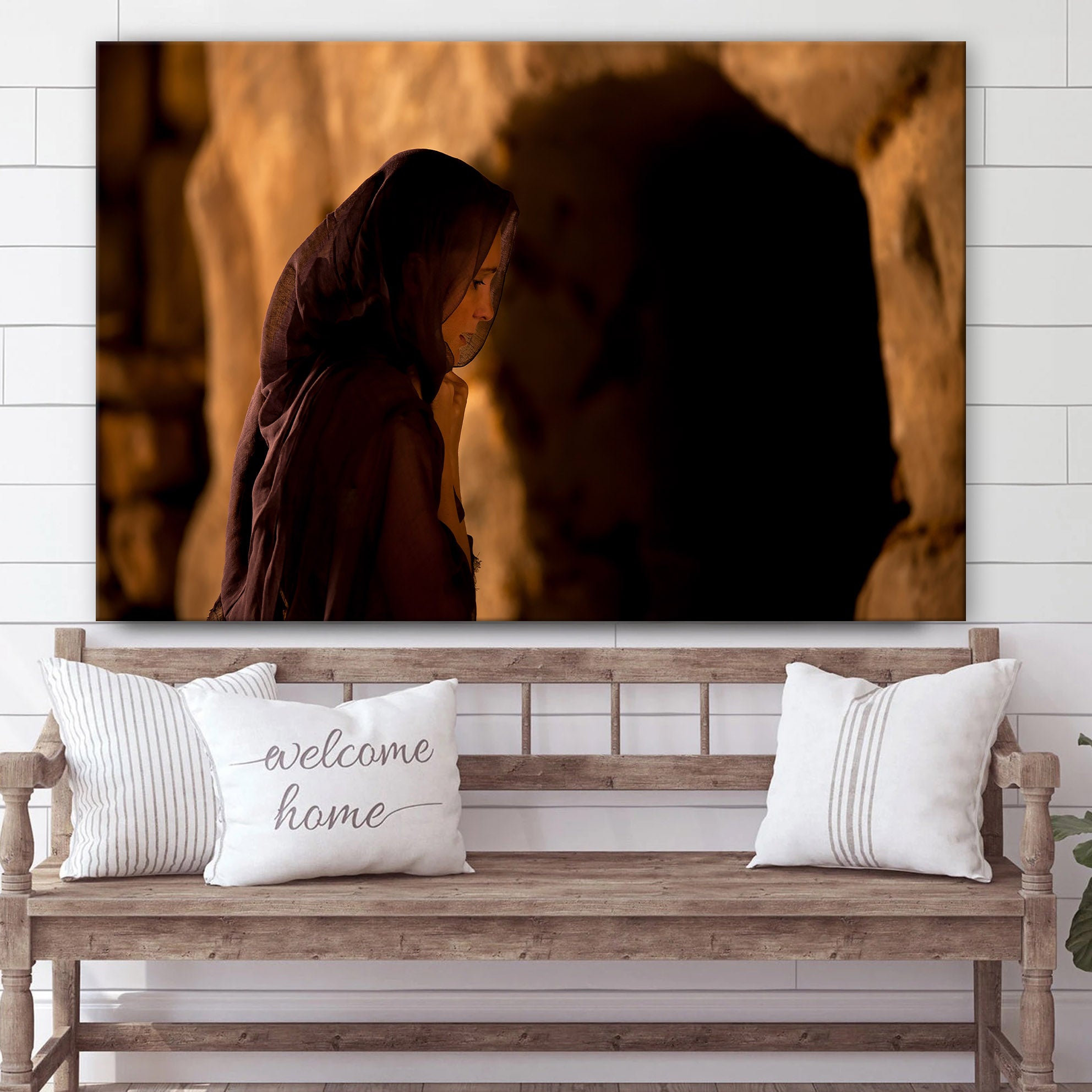 Mary Magdalene And The Empty Tomb Canvas Wall Art – Easter Wall Art – Christian Canvas Wall Art