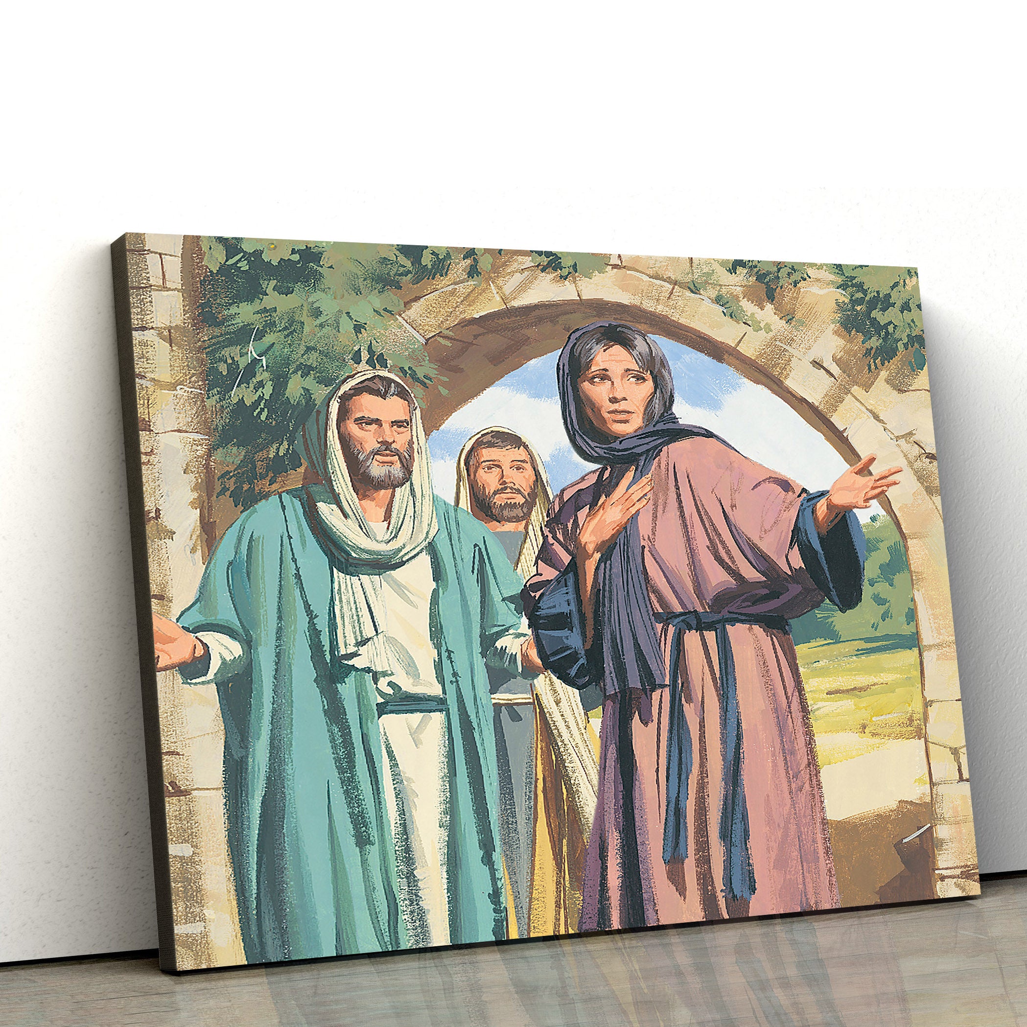 Mary Peter And John Magdalene New Testament Stories Canvas Wall Art – Christian Canvas Pictures – Religious Canvas Wall Art