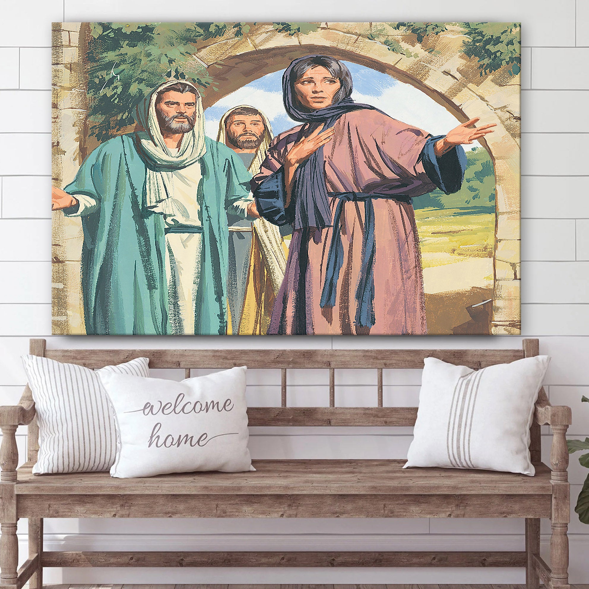 Mary Peter And John Magdalene New Testament Stories Canvas Wall Art – Christian Canvas Pictures – Religious Canvas Wall Art