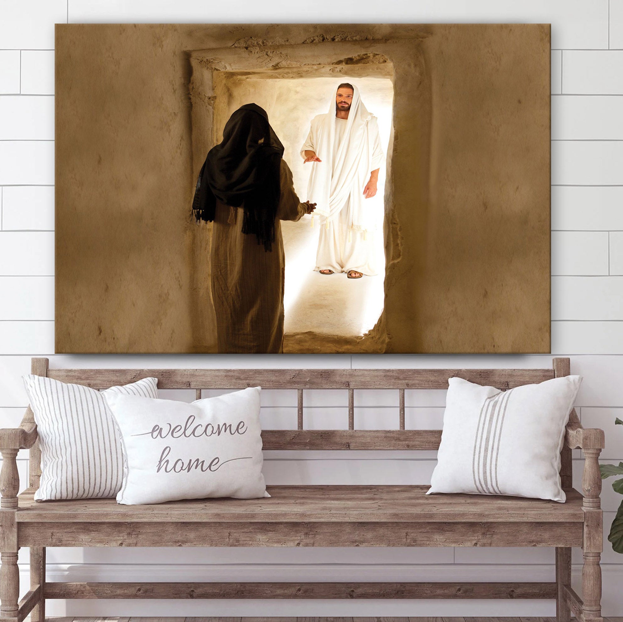 Mary Speaks With The Resurrected Christ – Easter Pictures Canvas Wall Art – Easter Wall Art – Christian Canvas Wall Art