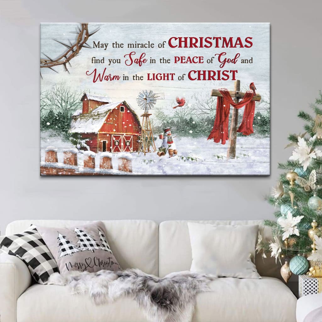 May The Miracle Of Christmas Wall Art Canvas Print – Religious Wall Decor