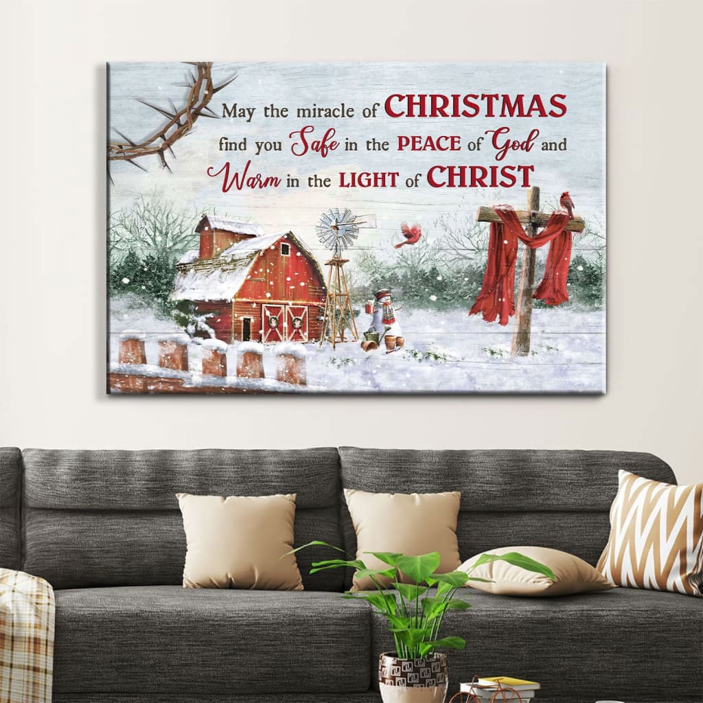 May The Miracle Of Christmas Wall Art Canvas Print – Religious Wall Decor