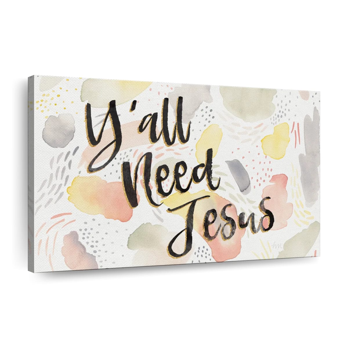 Meadow Breeze Y’all Need Jesus Canvas Wall Art – Christian Canvas Wall Art – Religious Wall Art Canvas