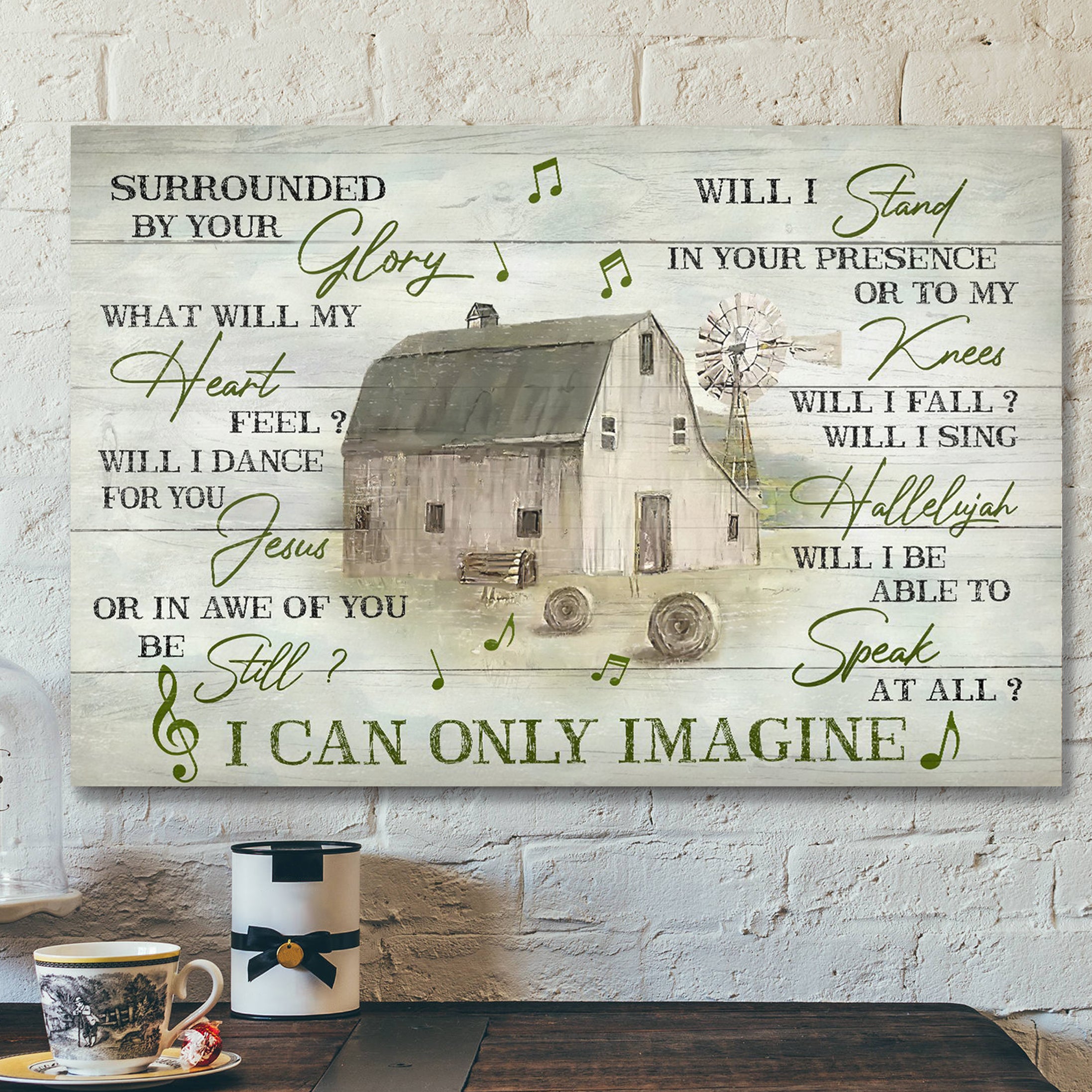 Music On The Farm – I Can Only Imagine – Bible Verse Canvas – Scripture Canvas Wall Art