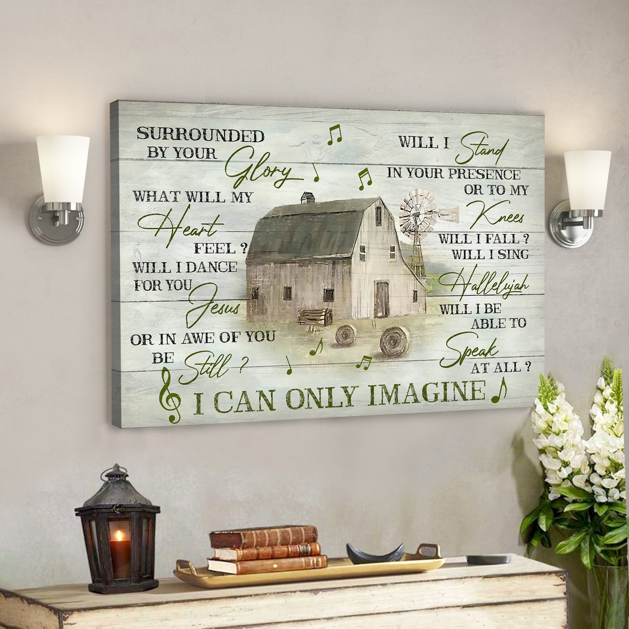 Music On The Farm – I Can Only Imagine – Bible Verse Canvas – Scripture Canvas Wall Art