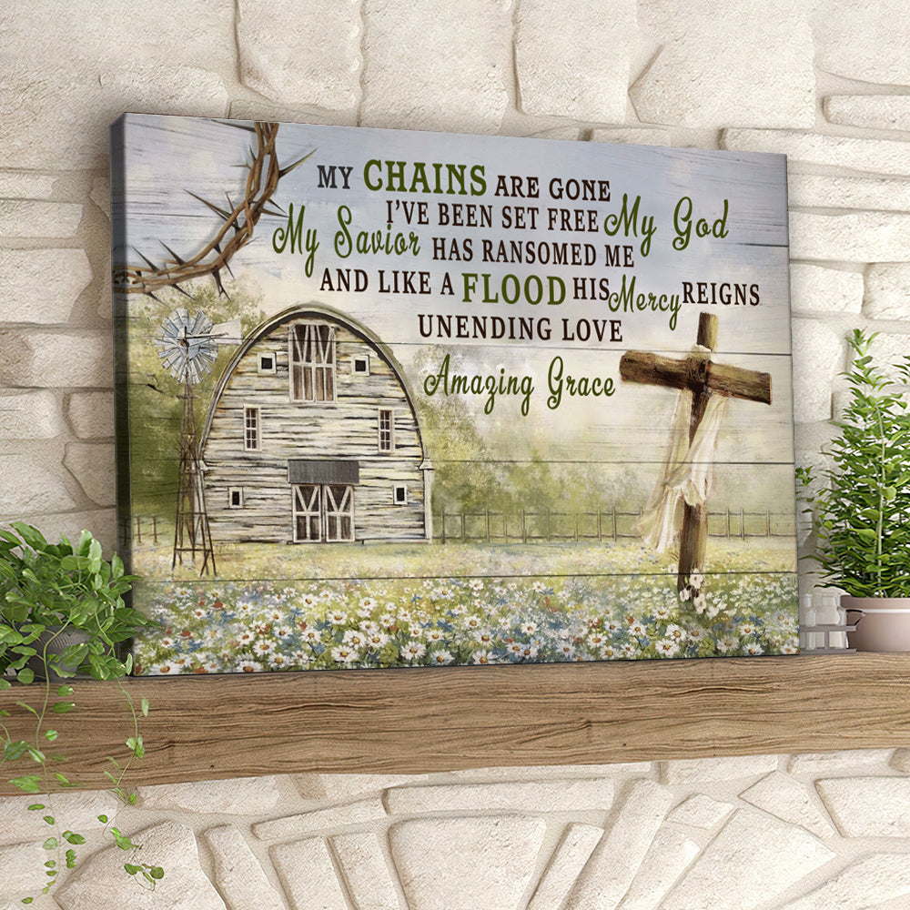 My Chains Are Gone I’ve Been Set Free My God – Christian Canvas Prints – Faith Canvas – Bible Verse Canvas