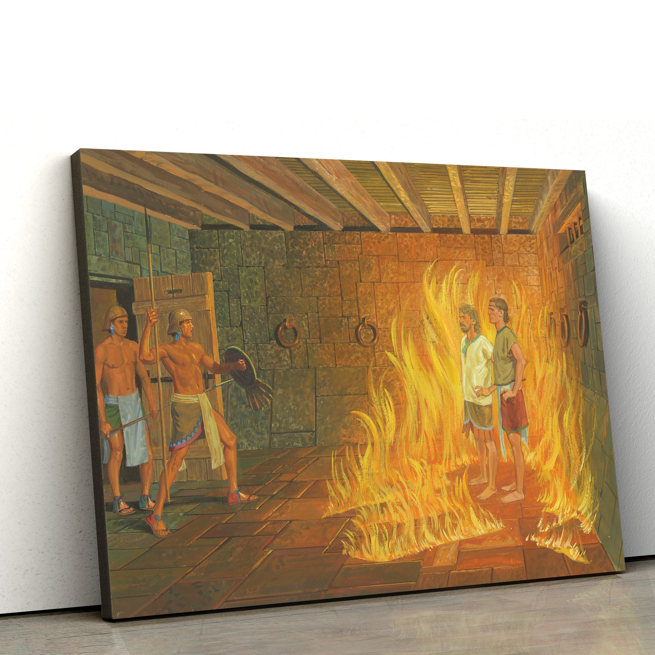 Nephi And Lehi In Prison 2 Canvas Pictures – Christian Paintings For Home – Religious Canvas Wall Decor