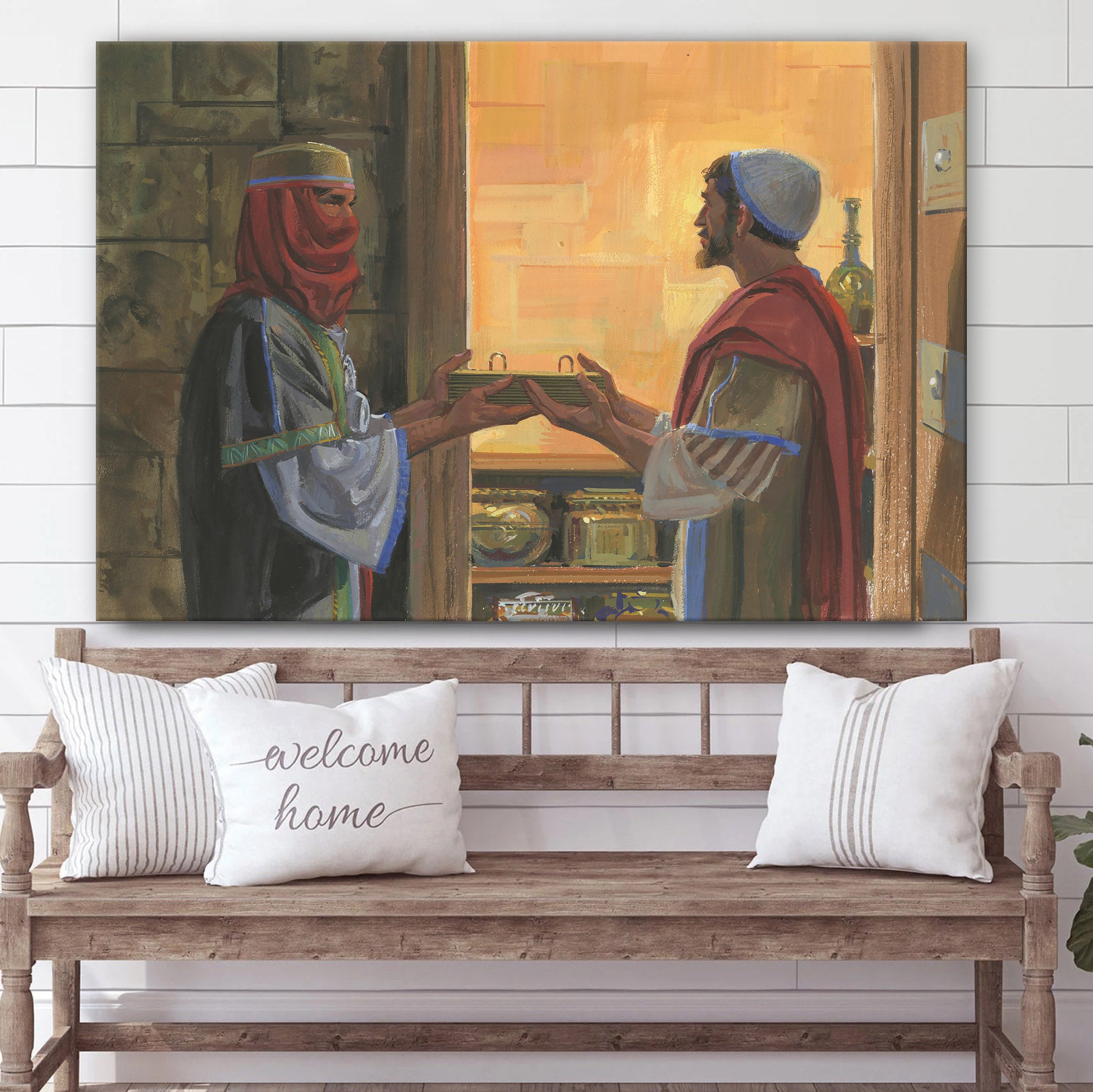 Nephi And Zoram Canvas Pictures – Christian Paintings For Home – Religious Canvas Wall Decor