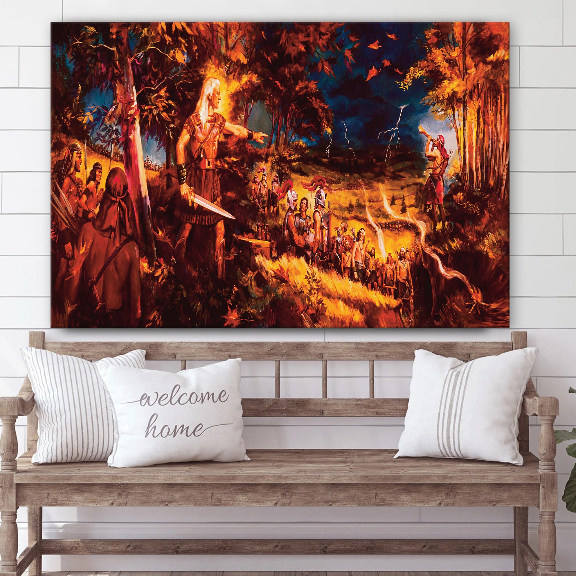 Nephites’ Last Battle Canvas Pictures – Christian Paintings For Home – Religious Canvas Wall Decor