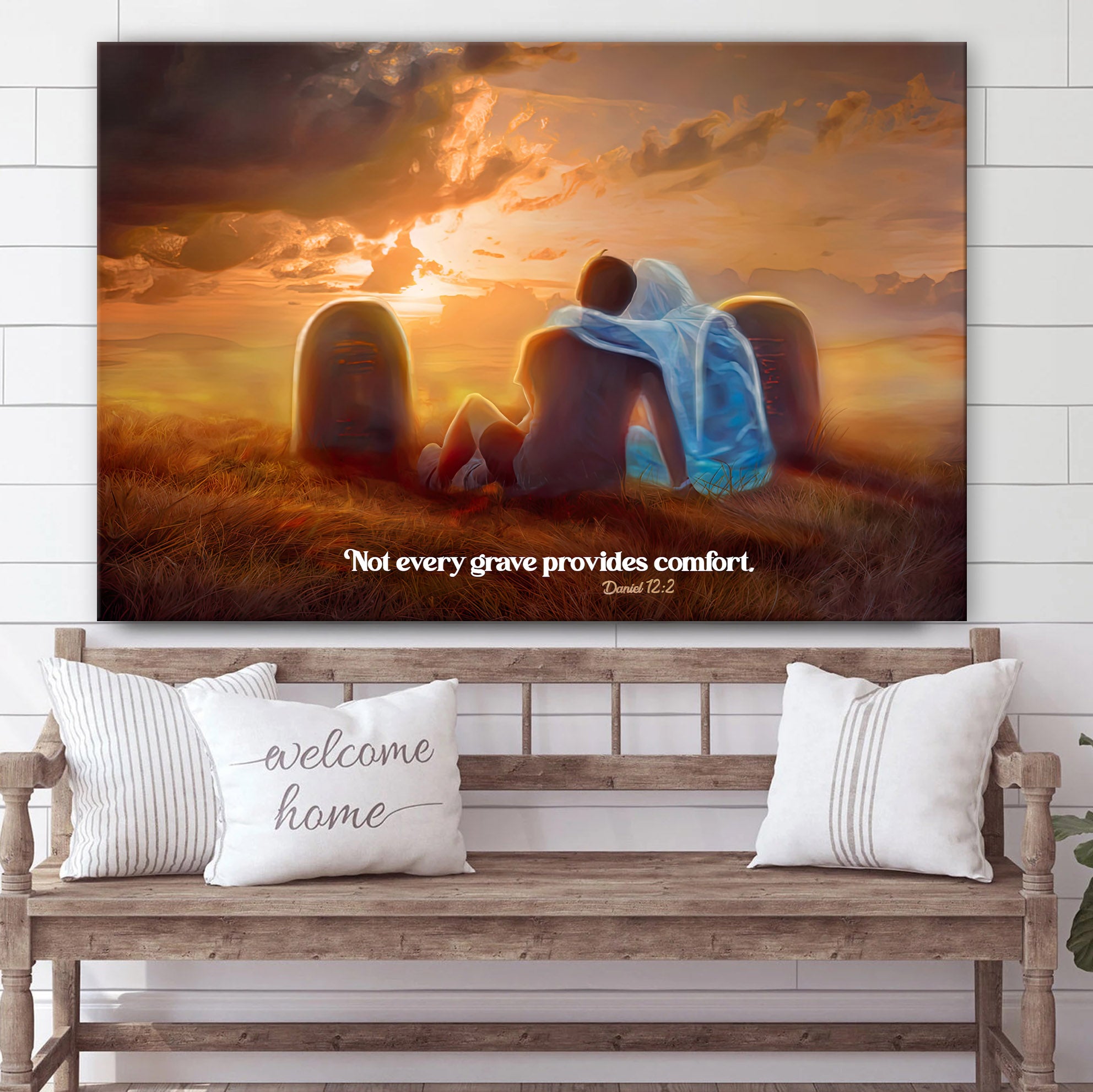 Not Every Grave Provides Comfort Daniel 12 2 Religious Wall Art Canvas