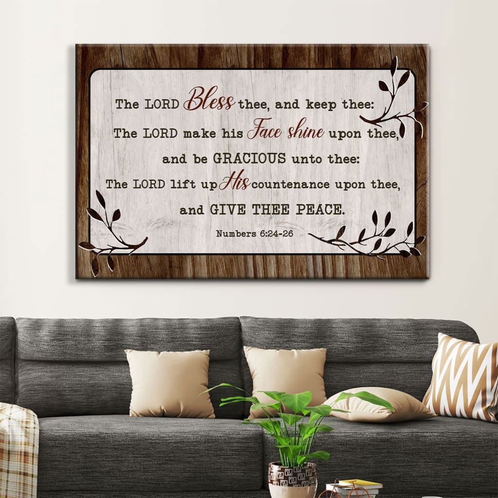 Numbers 624-26 The Lord Bless Thee And Keep Thee Wall Art Canvas