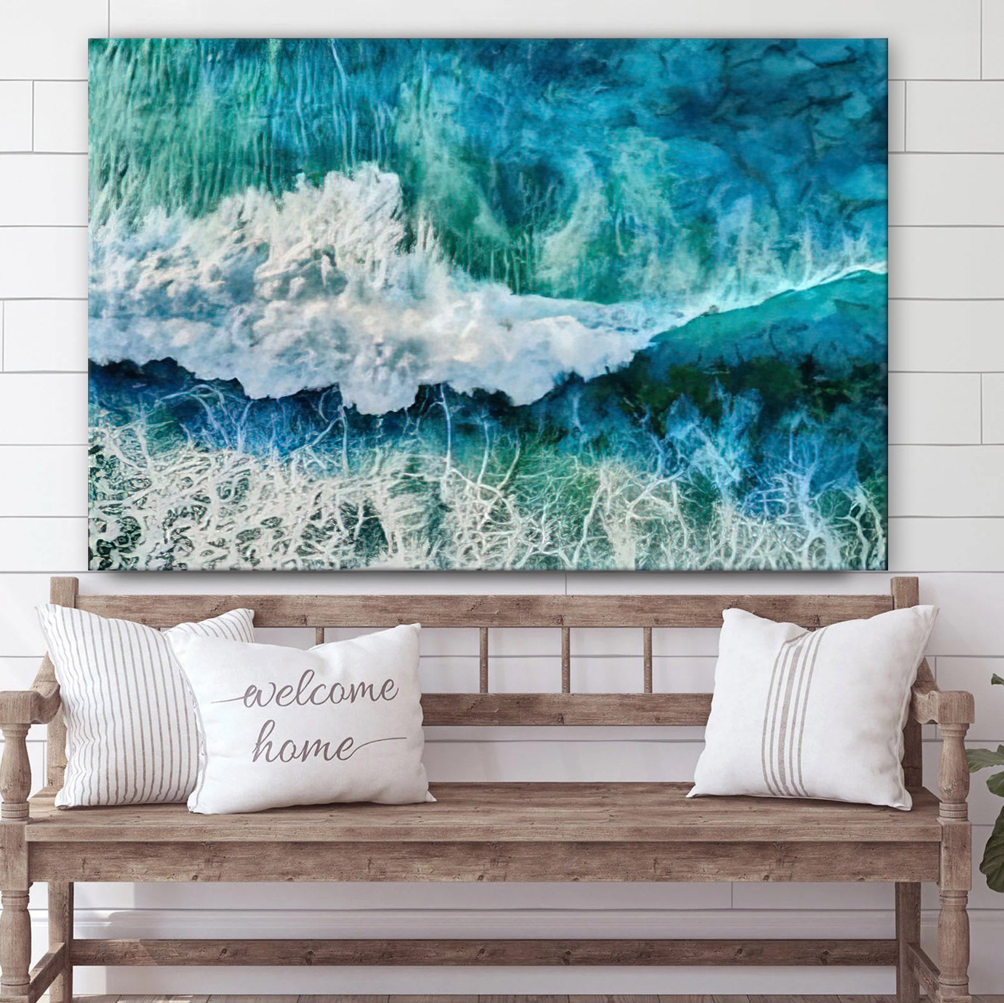 Ocean Waves Beach Canvas Wall Art – Canvas Wall Decor – Home Decor Living Room