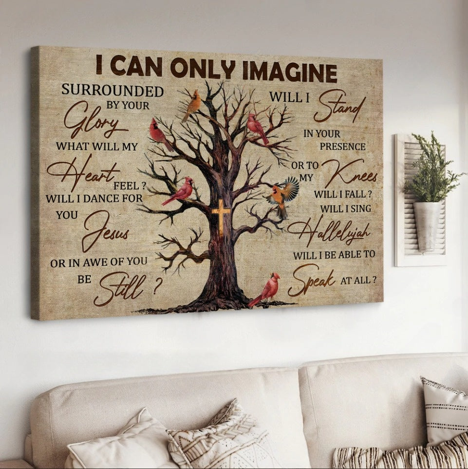 Oldest Tree Cross Jesus I Can Only Imagine Canvas Wall Art – Jesus Canvas Pictures – Christian Wall Posters