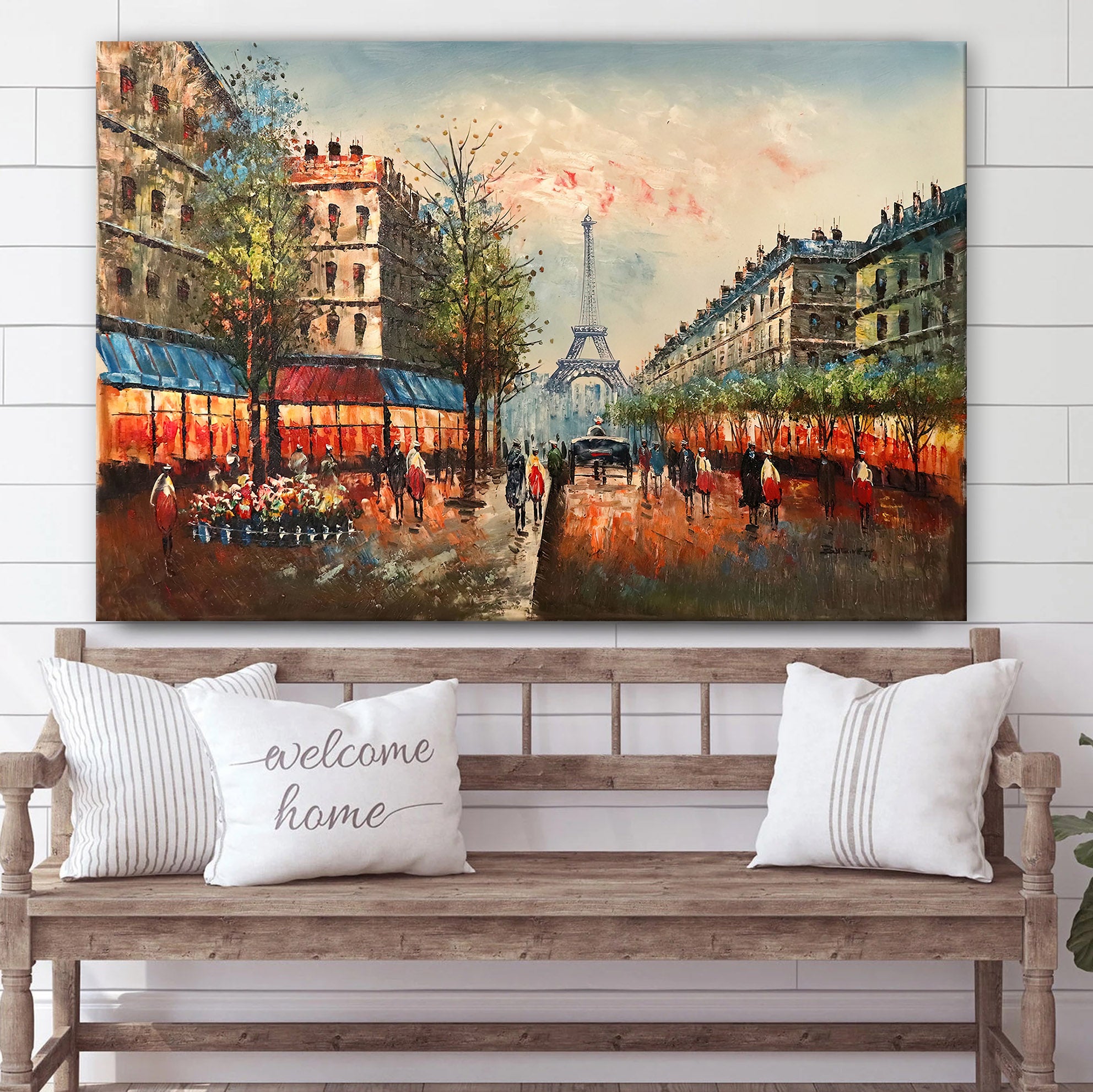 Paris Cityscape Painting Canvas Wall Art – Canvas Wall Decor – Home Decor Living Room