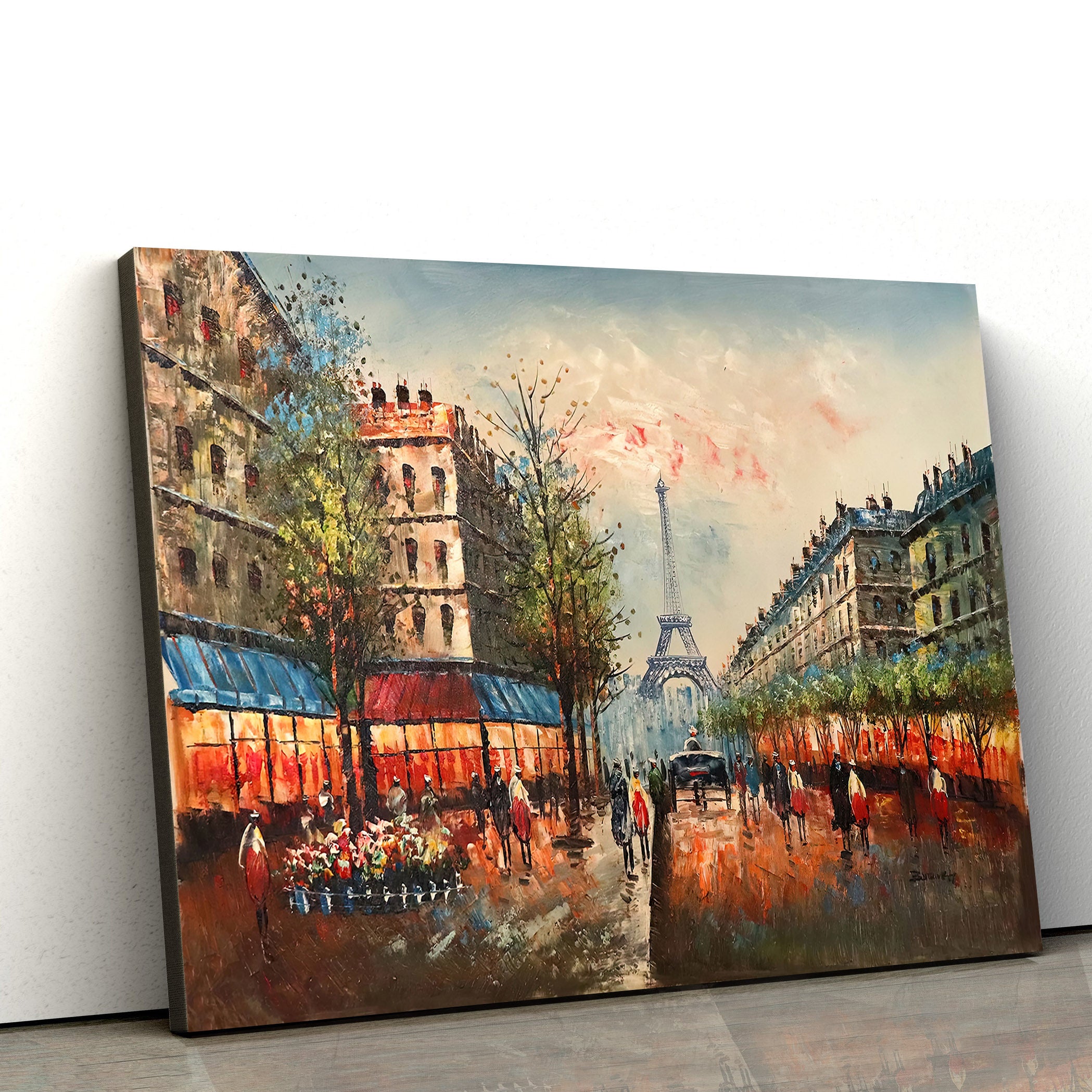 Paris Cityscape Painting Canvas Wall Art – Canvas Wall Decor – Home Decor Living Room