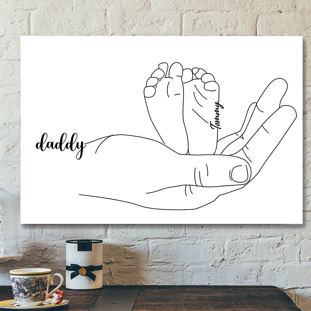 Personalized Name Canvas – Daddy – Father’s Day Canvas Art – Best Gift For Dad