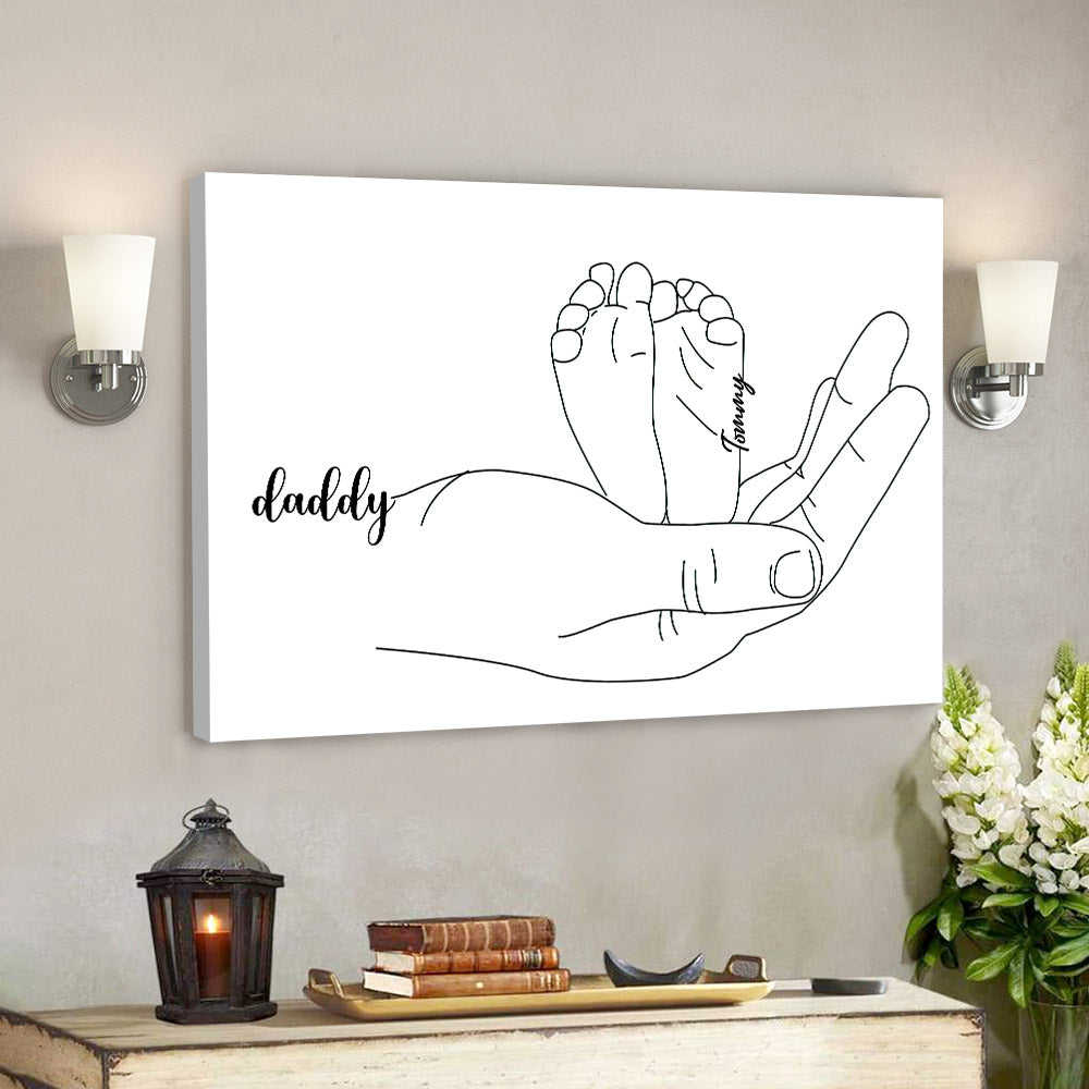 Personalized Name Canvas – Daddy – Father’s Day Canvas Art – Best Gift For Dad